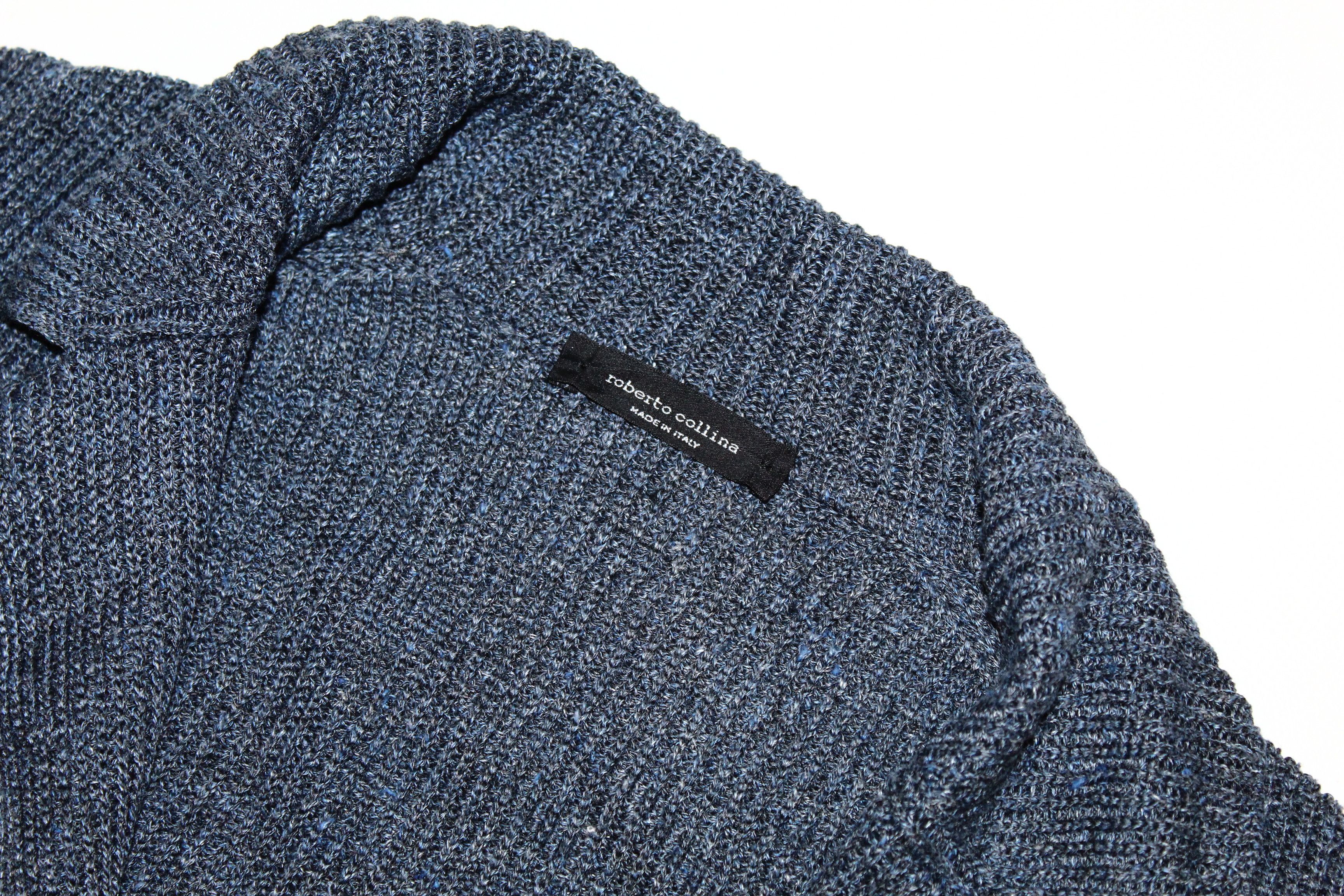 Roberto Collina 💥Roberto Collina Linen Blend Crochet Tight Knit Cardigan Size US S / EU 44-46 / 1 - 4 Thumbnail