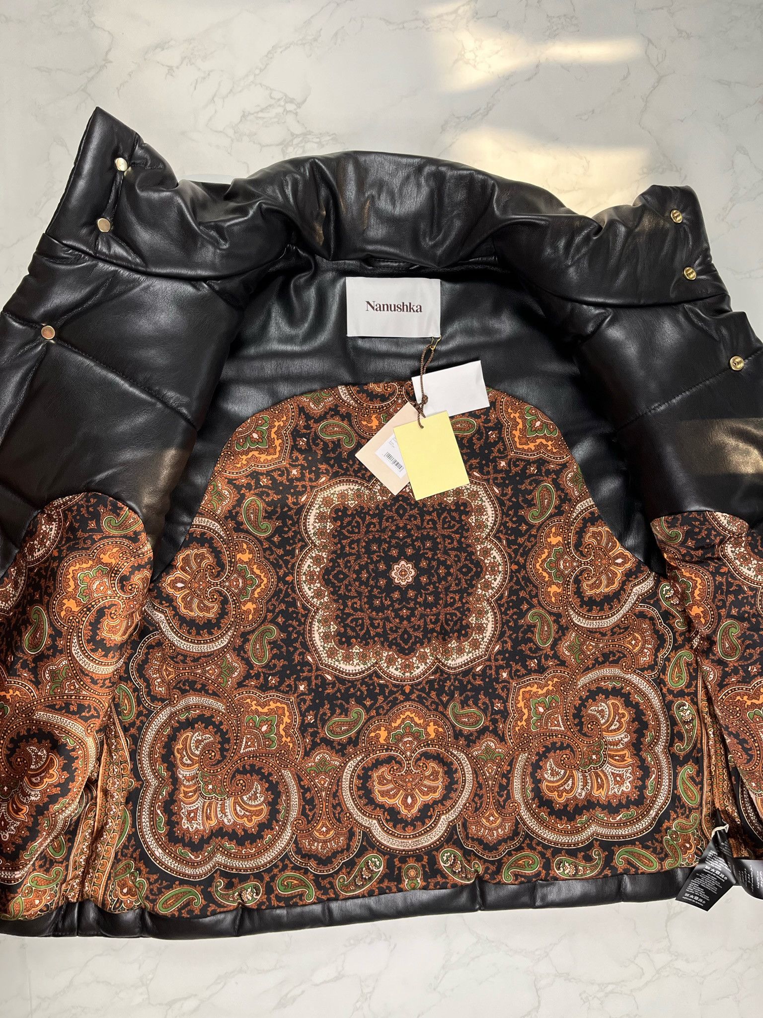 Nanushka Nanushka Vegan Leather Black Puffer Vest Jacket Size US L / EU 52-54 / 3 - 9 Thumbnail