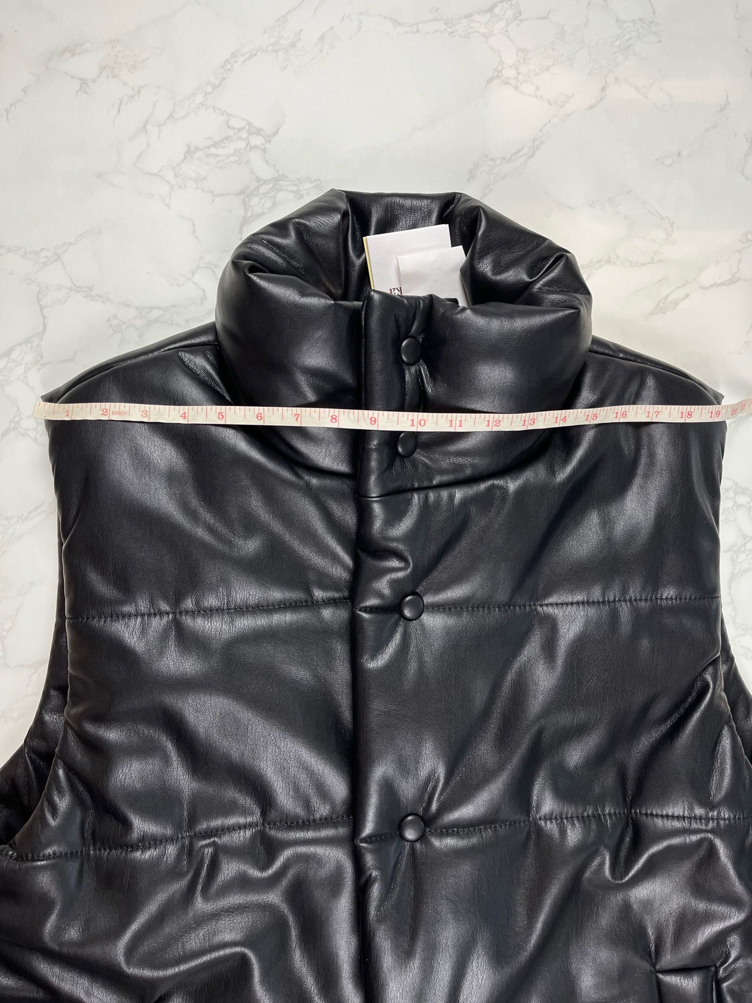 Nanushka Nanushka Vegan Leather Black Puffer Vest Jacket Size US L / EU 52-54 / 3 - 4 Thumbnail
