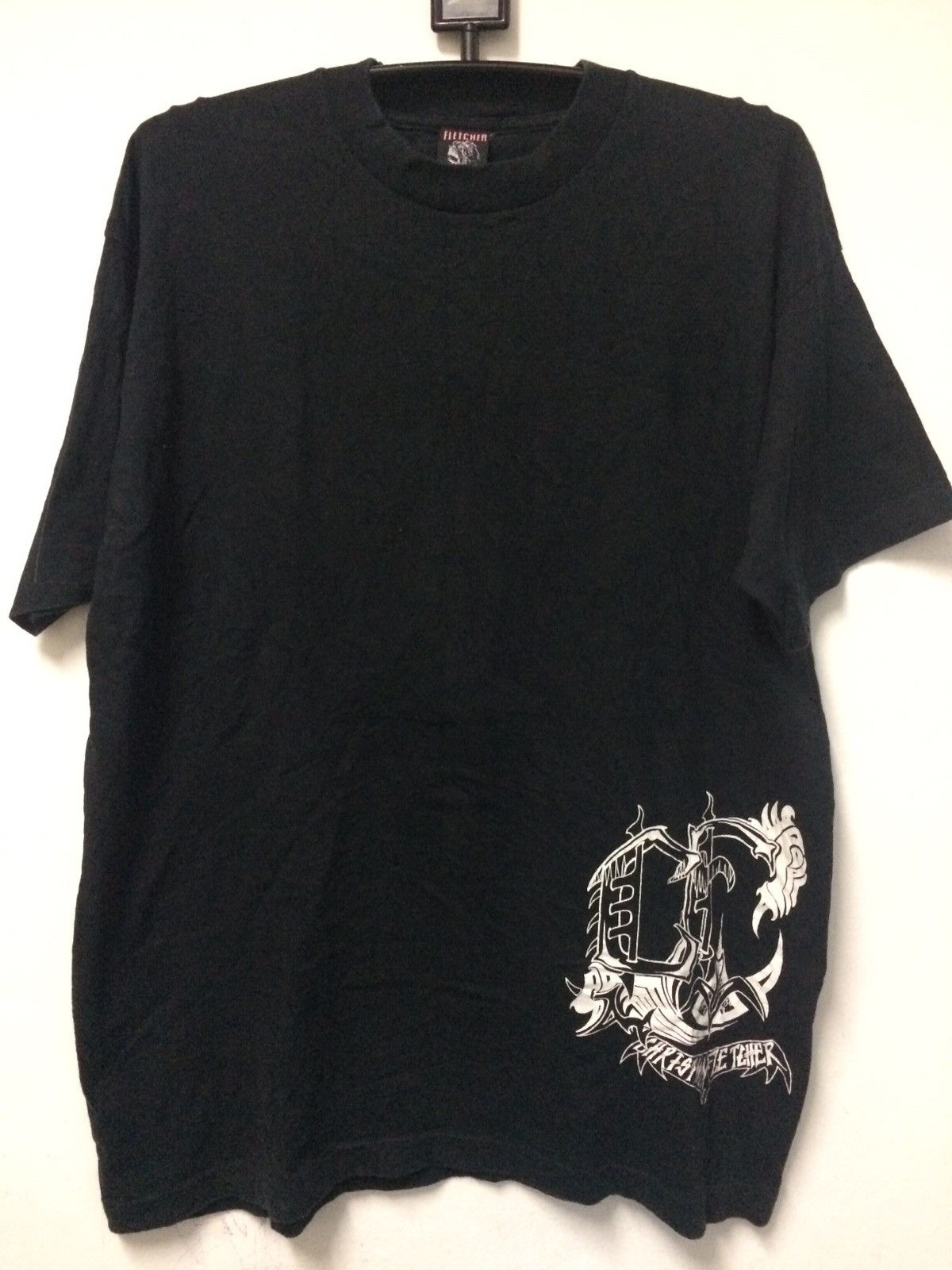 CHRISTIAN FLETCHER Tシャツ L ブラック made in U.S.A. ビンテージ メンズ 90年代 ? クリスチャン フレッチャー サーフ スケート 003bl Vintage 90s Christian Fletcher Skateboard Surf Old Skate T