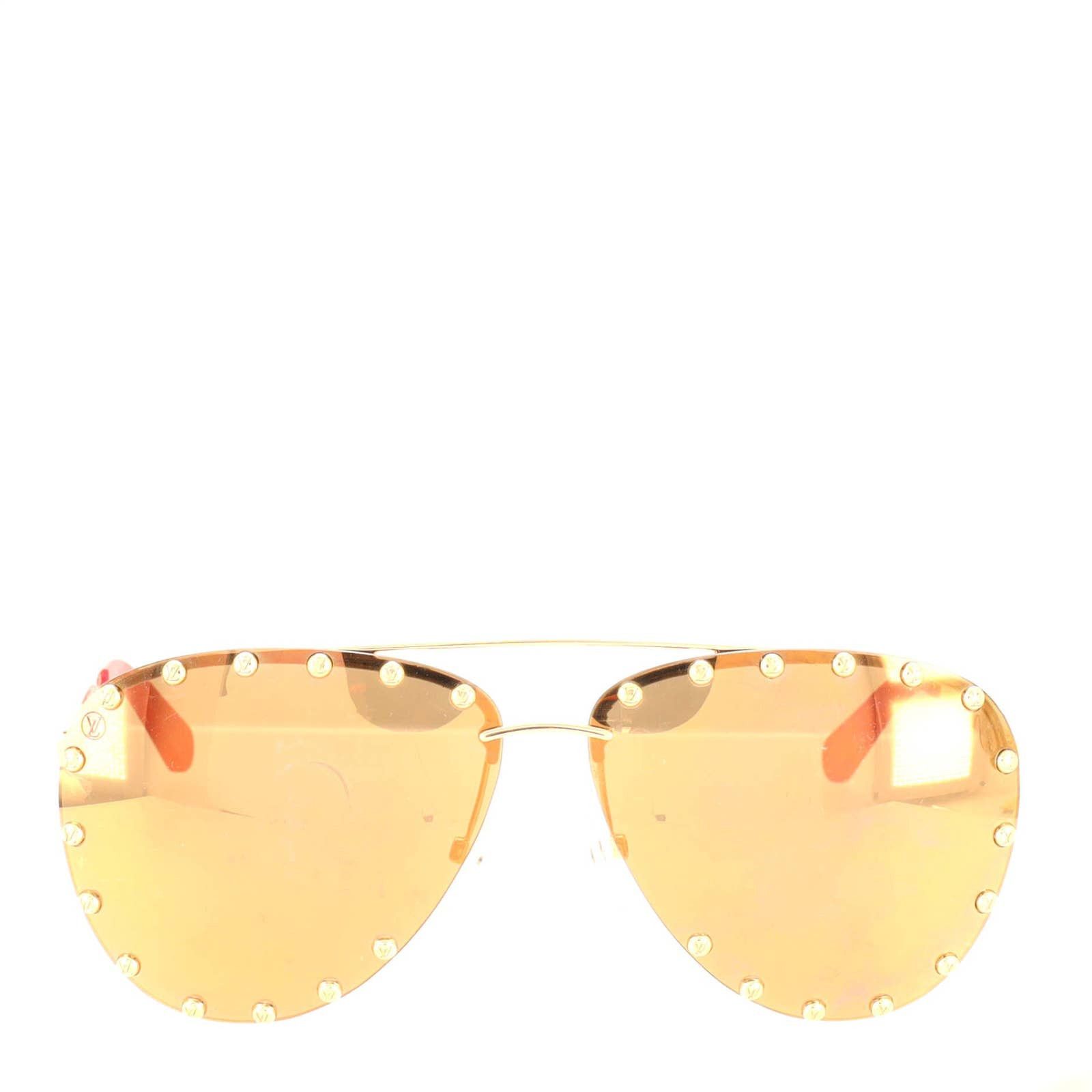 Louis Vuitton The Party Aviator Sunglasses Studded Metal - ShopStyle
