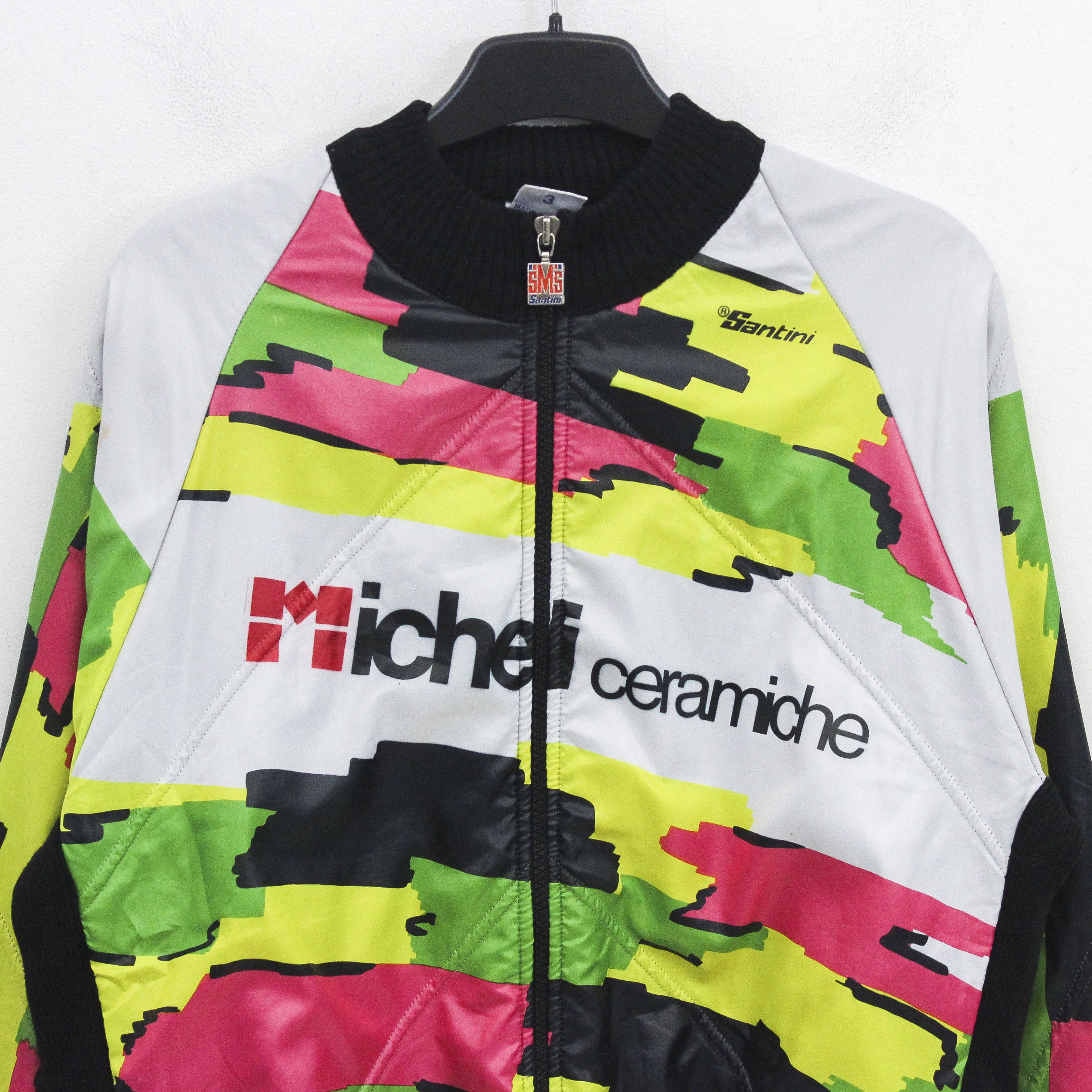 Vintage SMS Santini Men size 3 M/L Cycling Jumper Softshell Jacket Size US M / EU 48-50 / 2 - 2 Thumbnail