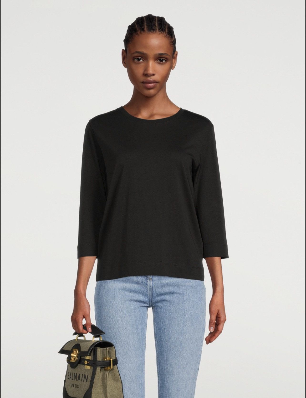 Hefiz black cotton t-shirt