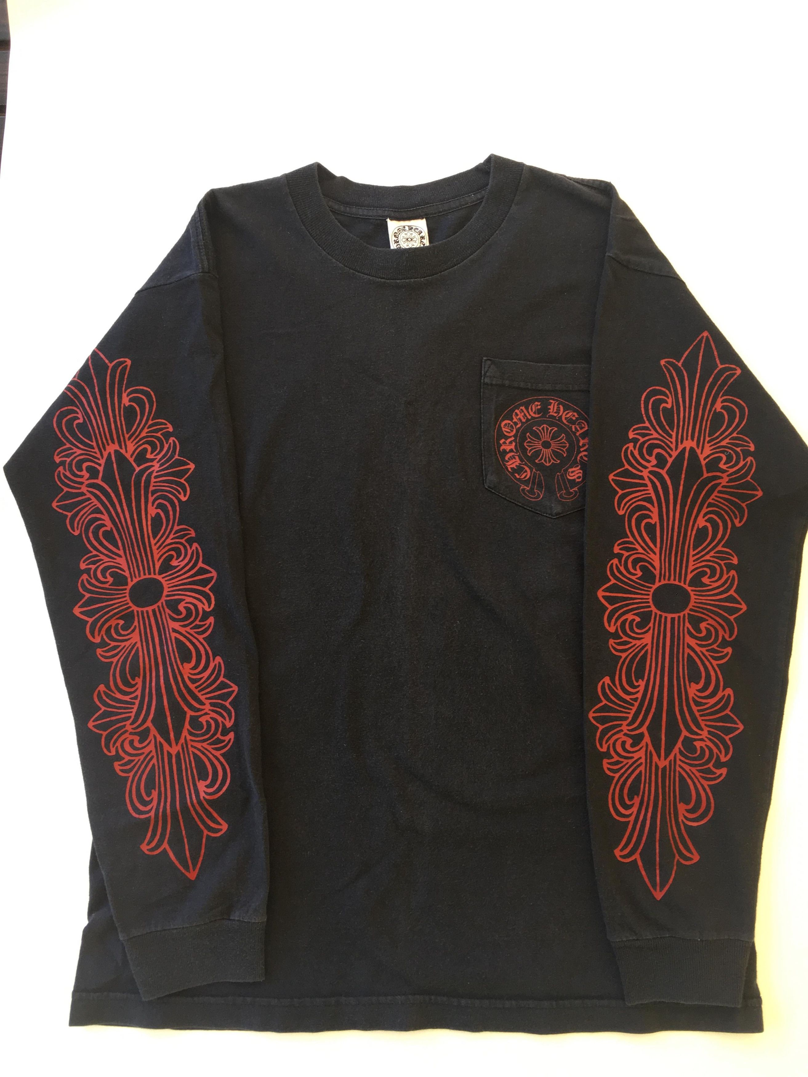 Chrome Hearts chrome hearts red floral long sleeve | Grailed