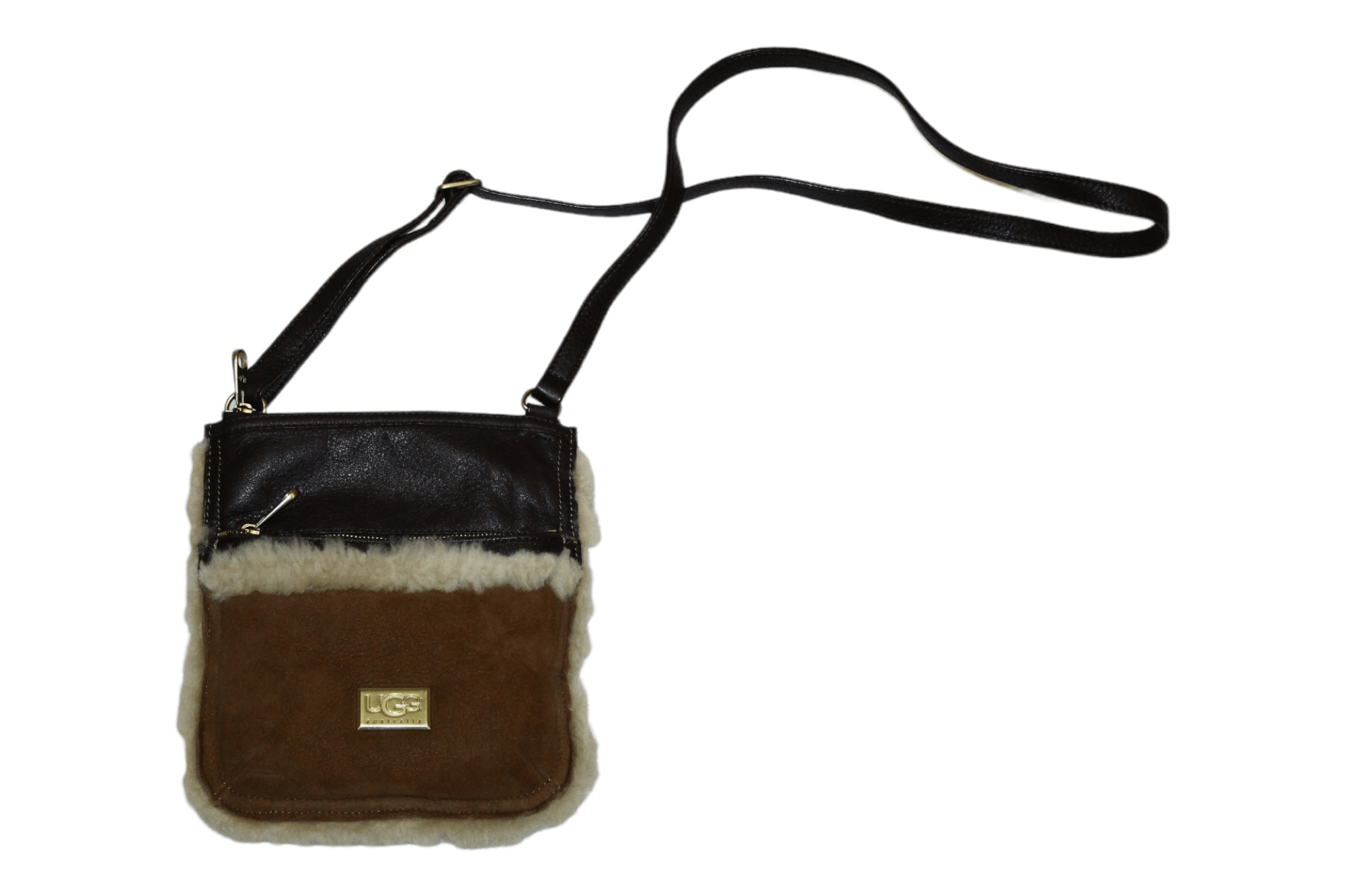 UGG Shearling Sheepskin Shoulder Mini Bag in Brown, Women's