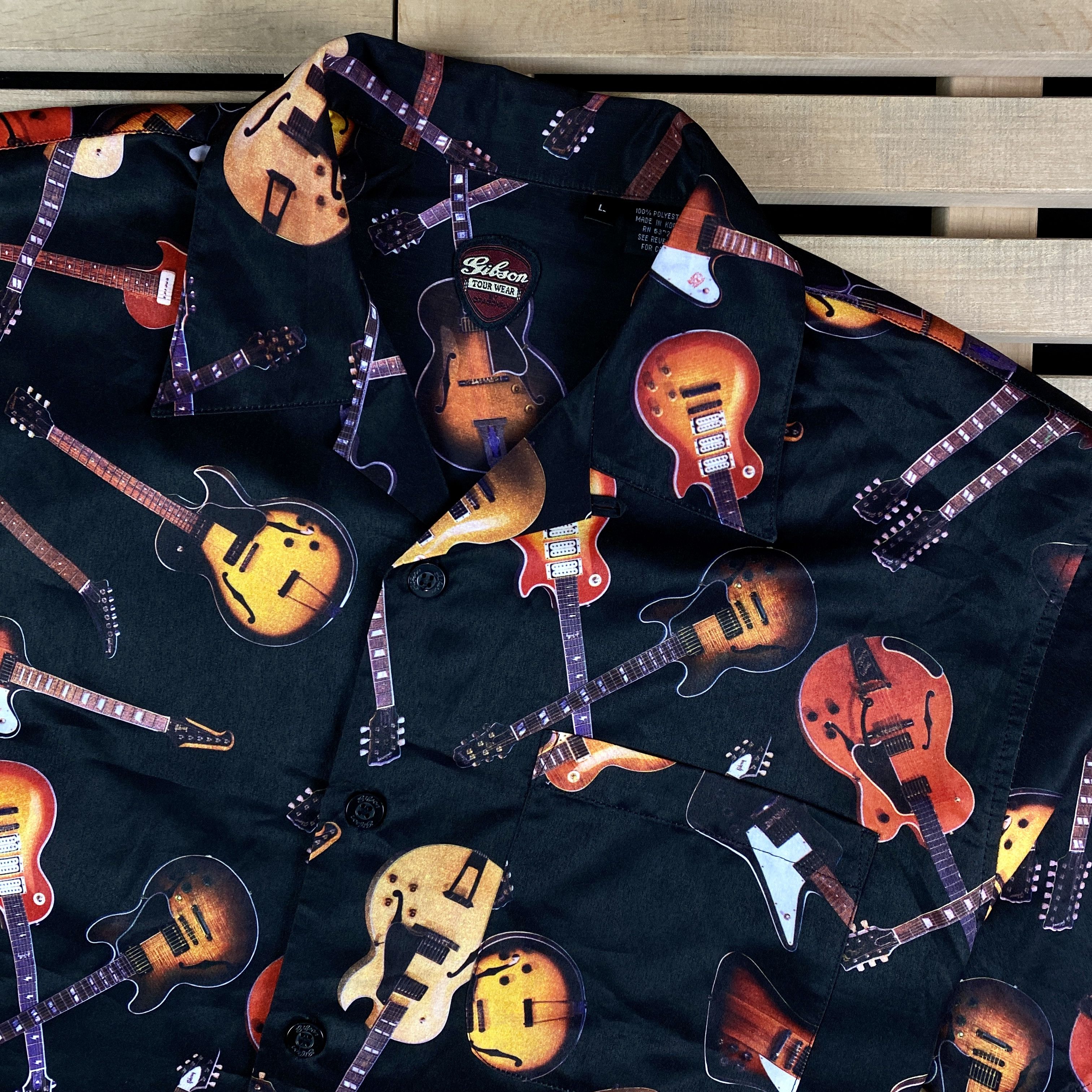 Vintage Mens Shirt Gibson Guitar Full Print Size L Size US L / EU 52-54 / 3 - 2 Thumbnail