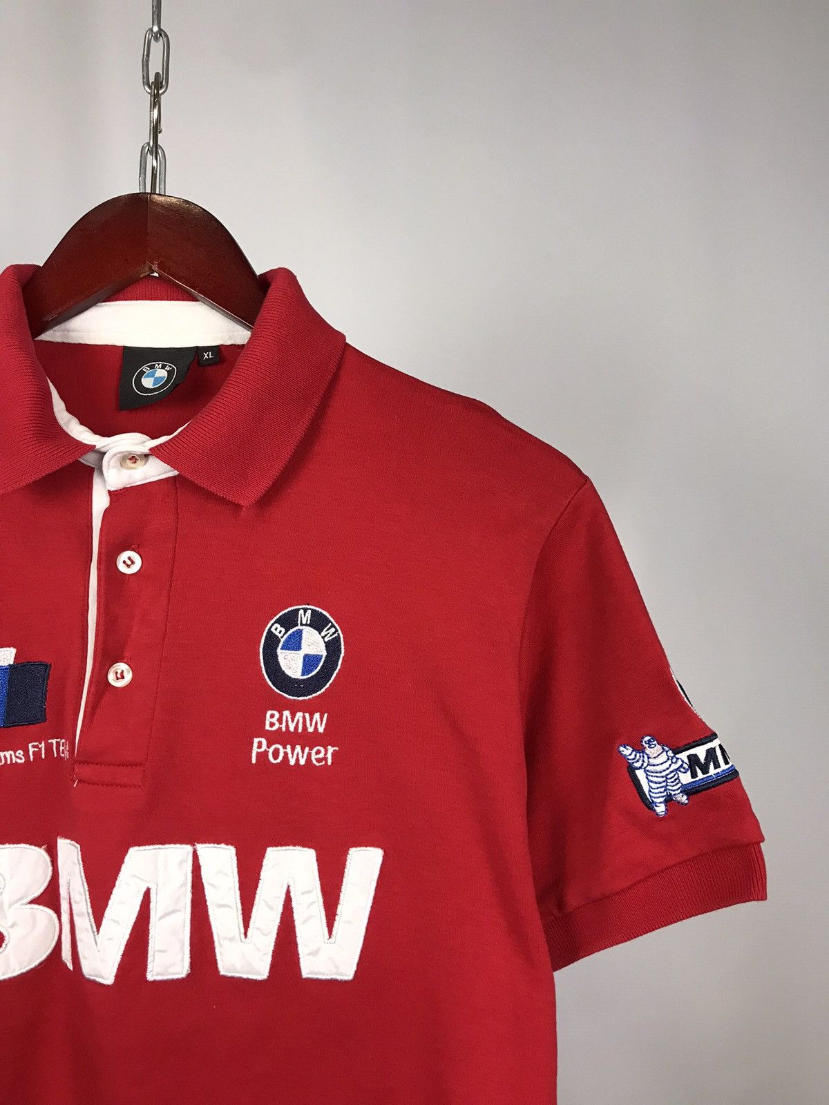 BMW BMW vintage moto racing overprinted polo tee Size US XL / EU 56 / 4 - 2 Thumbnail