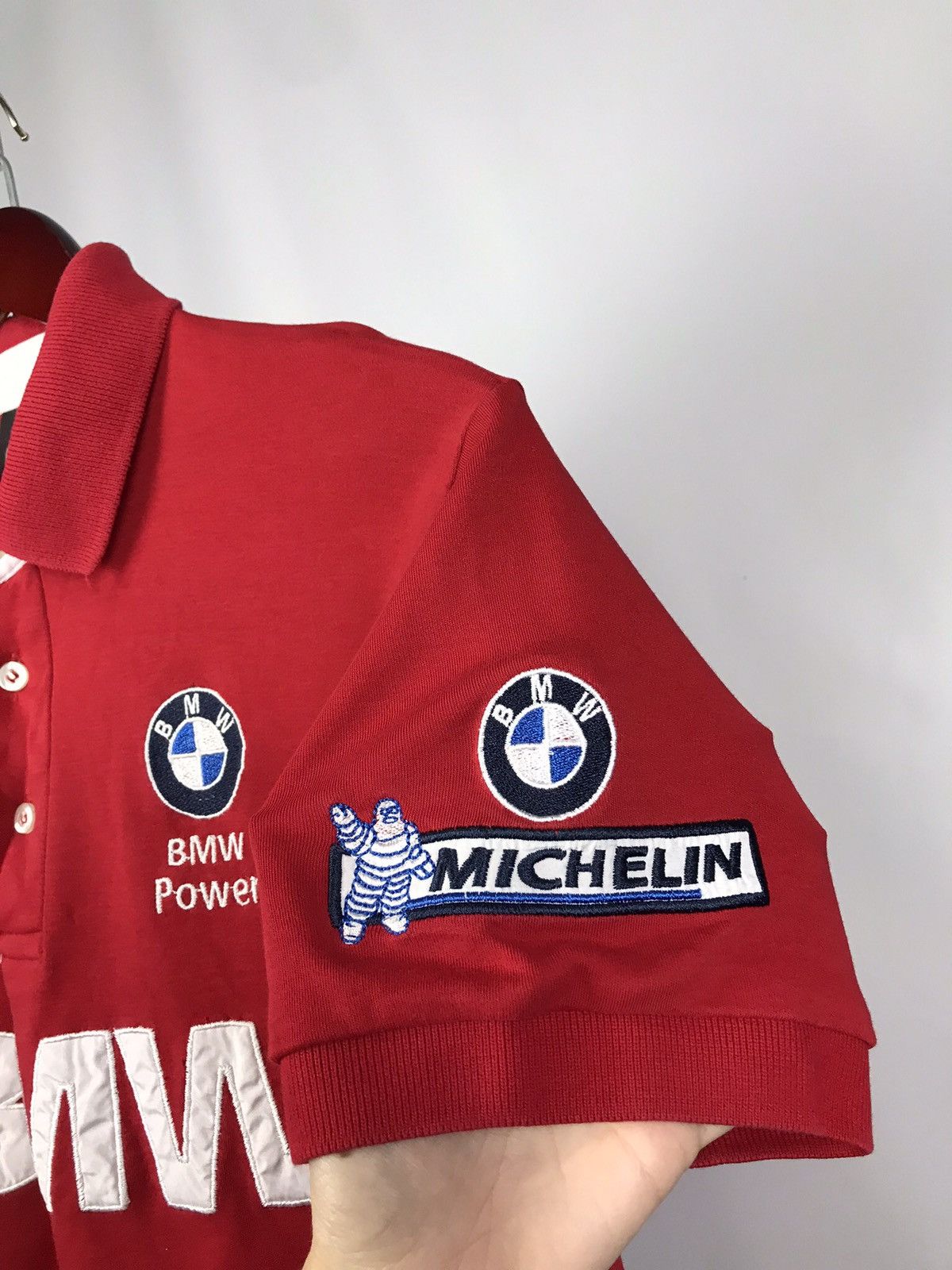 BMW BMW vintage moto racing overprinted polo tee Size US XL / EU 56 / 4 - 4 Thumbnail