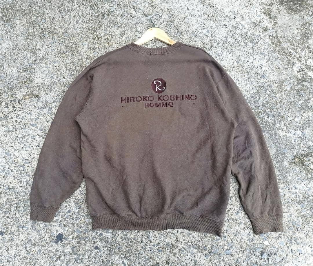 Hiroko Koshino Homme × Japanese Brand Hiroko Koshino Homme Embroidered Sweatshirt Size US L / EU 52-54 / 3 - 1 Thumbnail