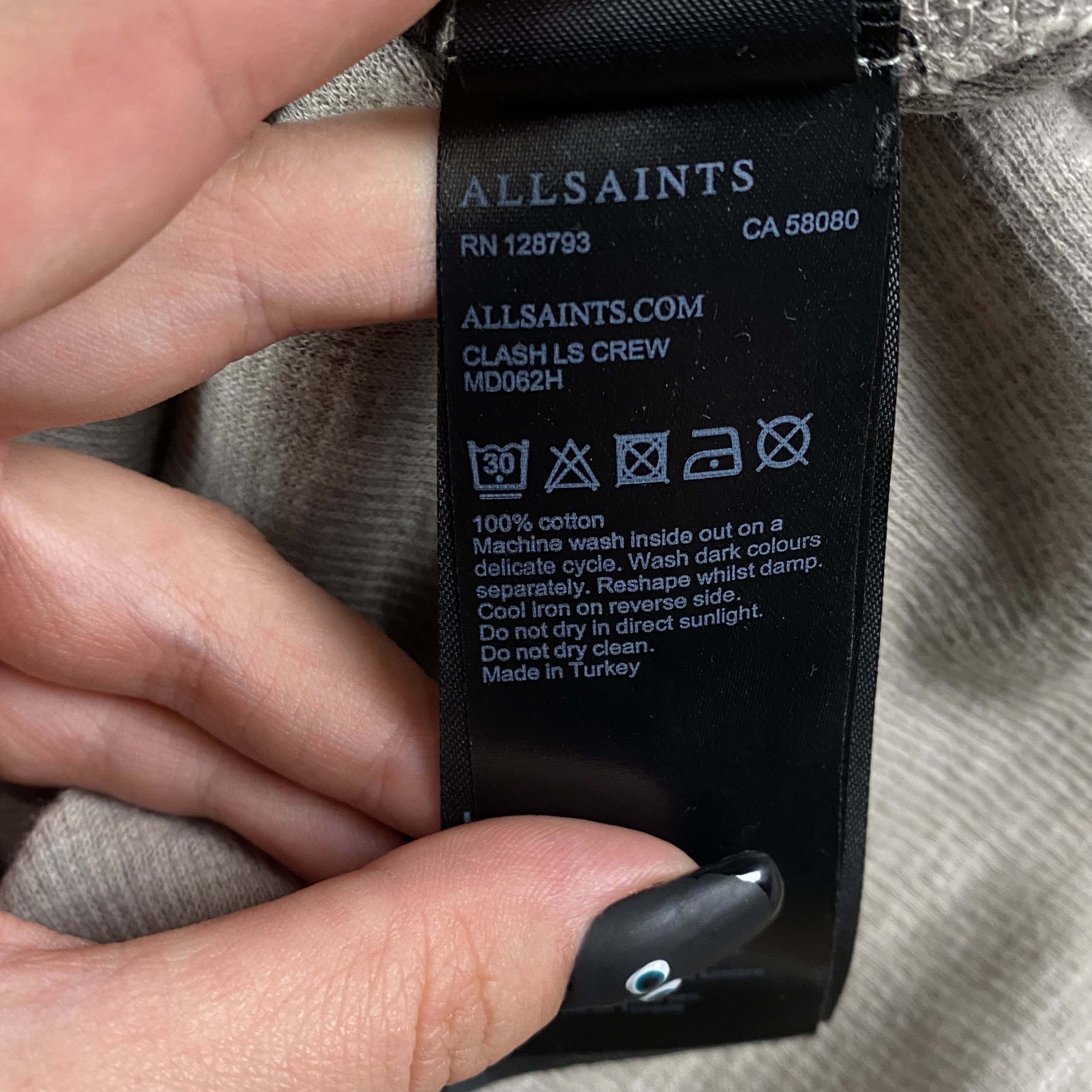 Allsaints Mens T-Shirt Long Sleeve Allsaints Size L Size US L / EU 52-54 / 3 - 6 Thumbnail