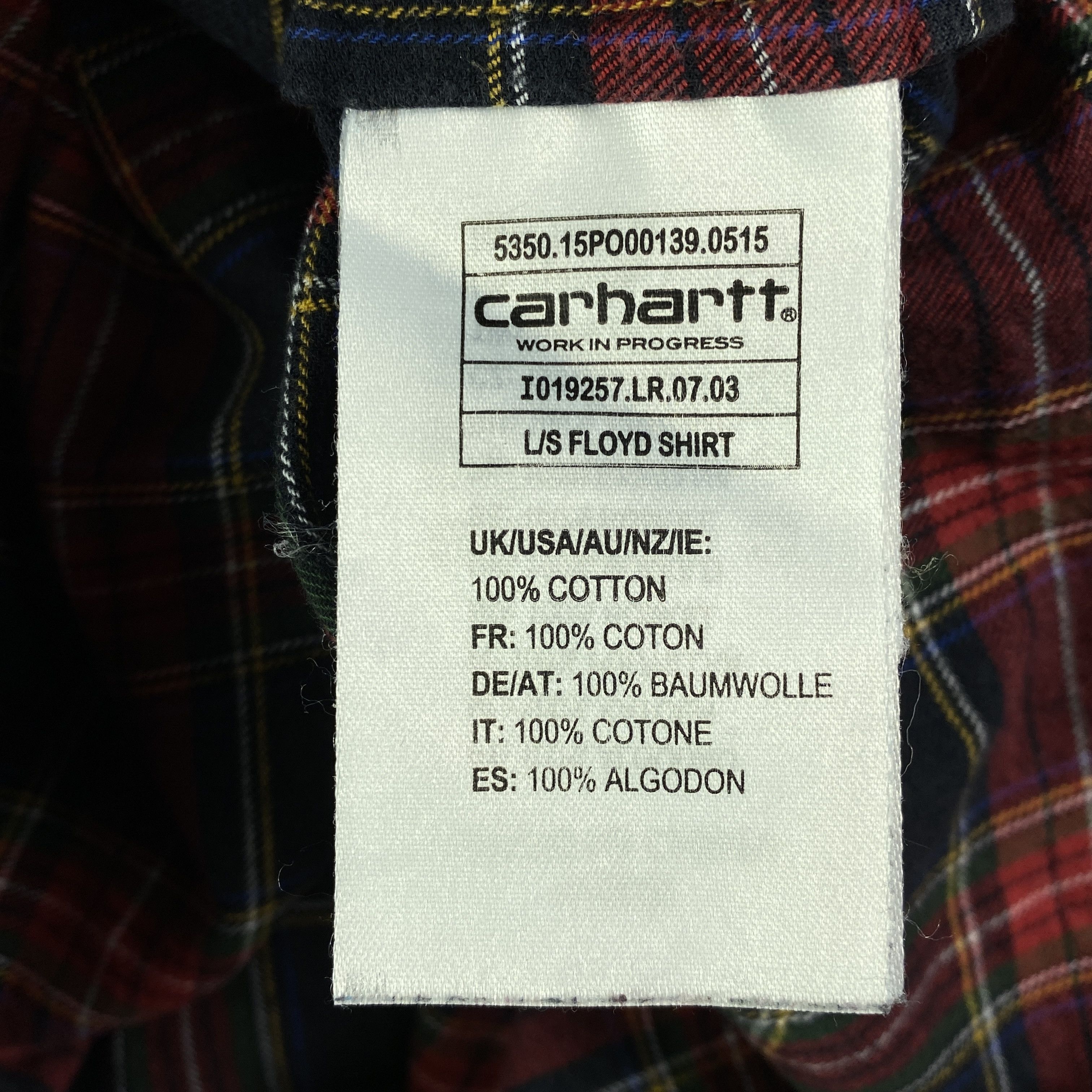 Carhartt × Carhartt Wip × Vintage Mens Flannel Shirt Long Sleeve Carhartt Vintage Size S Size US S / EU 44-46 / 1 - 6 Thumbnail