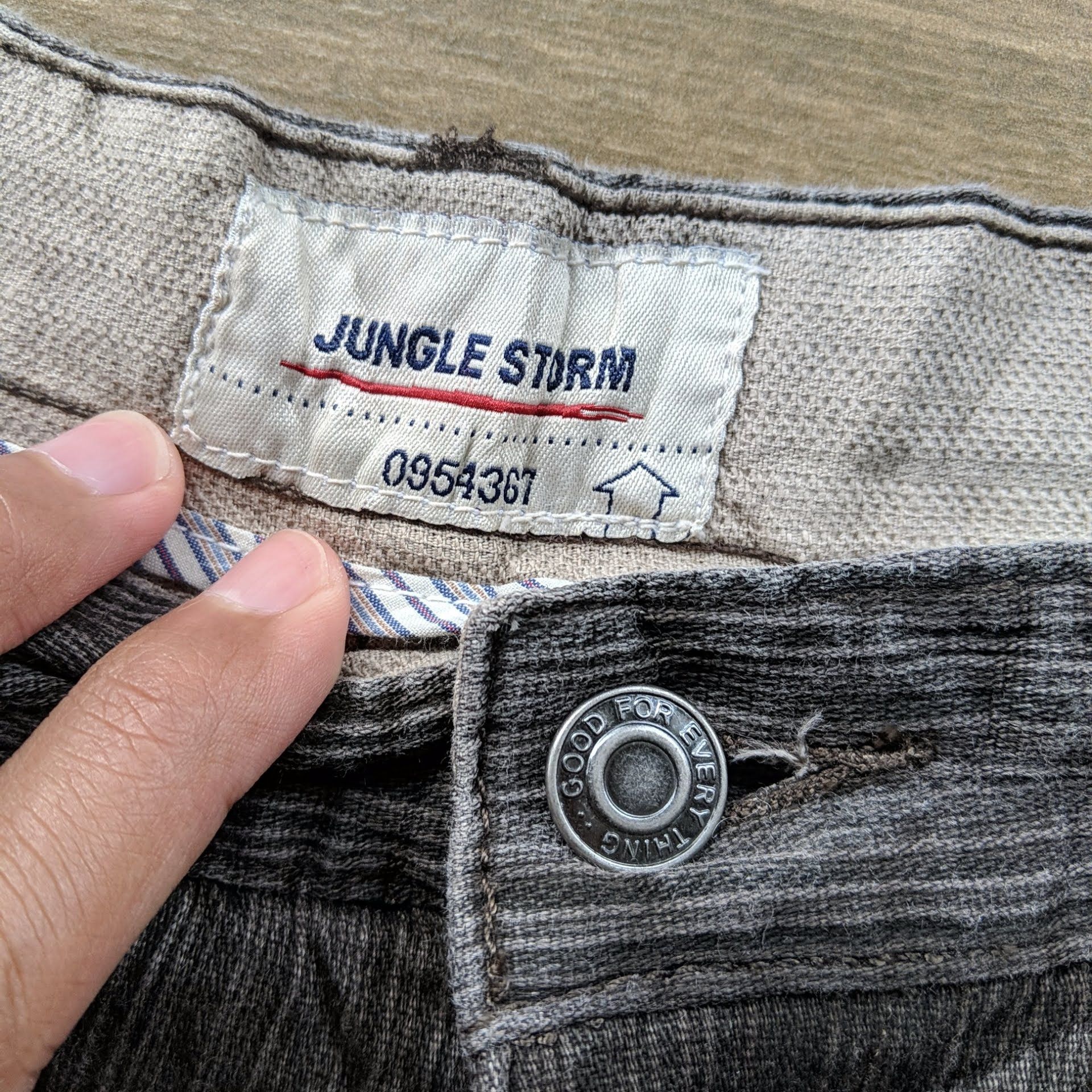Japanese Brand × Vintage Jungle Storm 5 Pockets Casual Trousers Pants Size US 27 - 5 Thumbnail