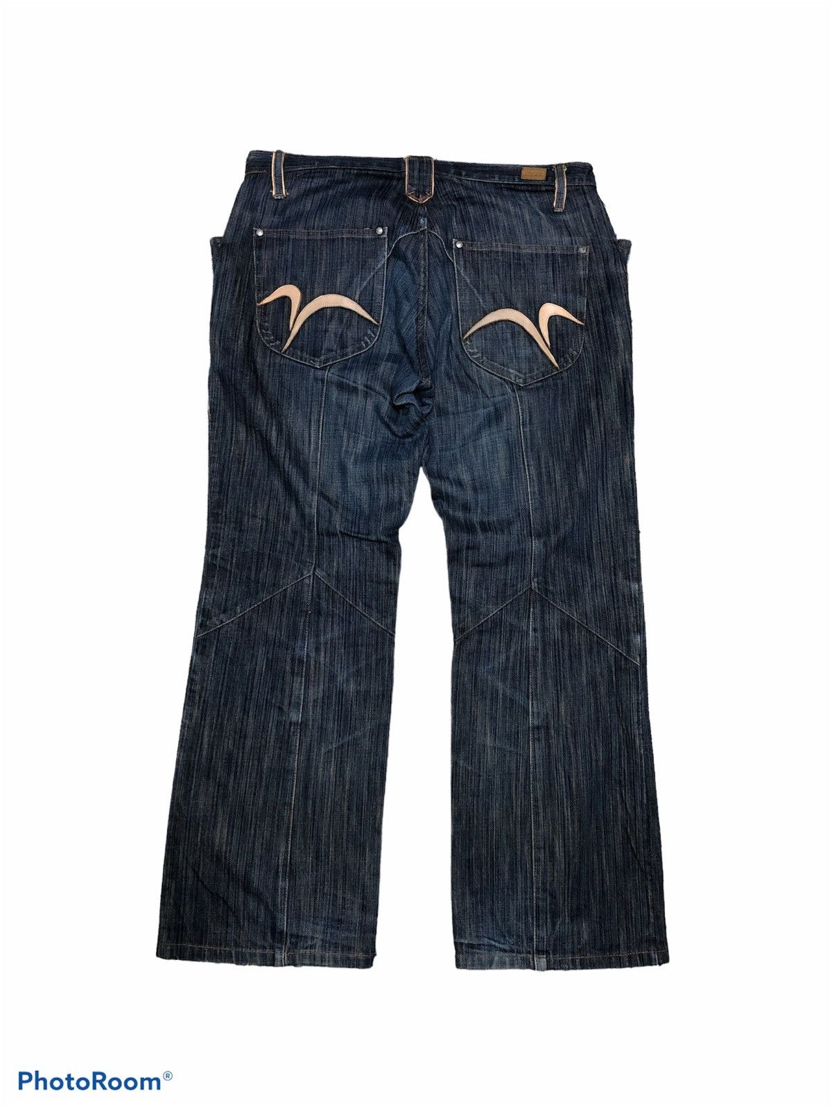Nicole Miller FLARED⚡️⚡️NICOLE CLUB FOR MAN PATCHWORK RUSTY DENIM Size US 33 - 2 Thumbnail