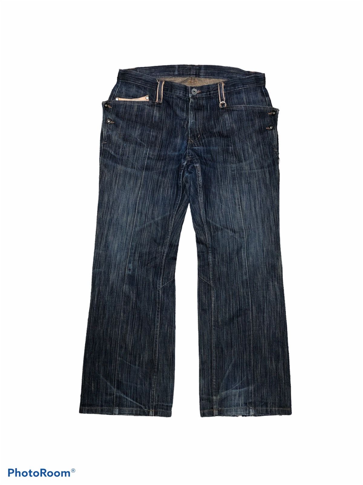 Nicole Miller FLARED⚡️⚡️NICOLE CLUB FOR MAN PATCHWORK RUSTY DENIM Size US 33 - 1 Thumbnail