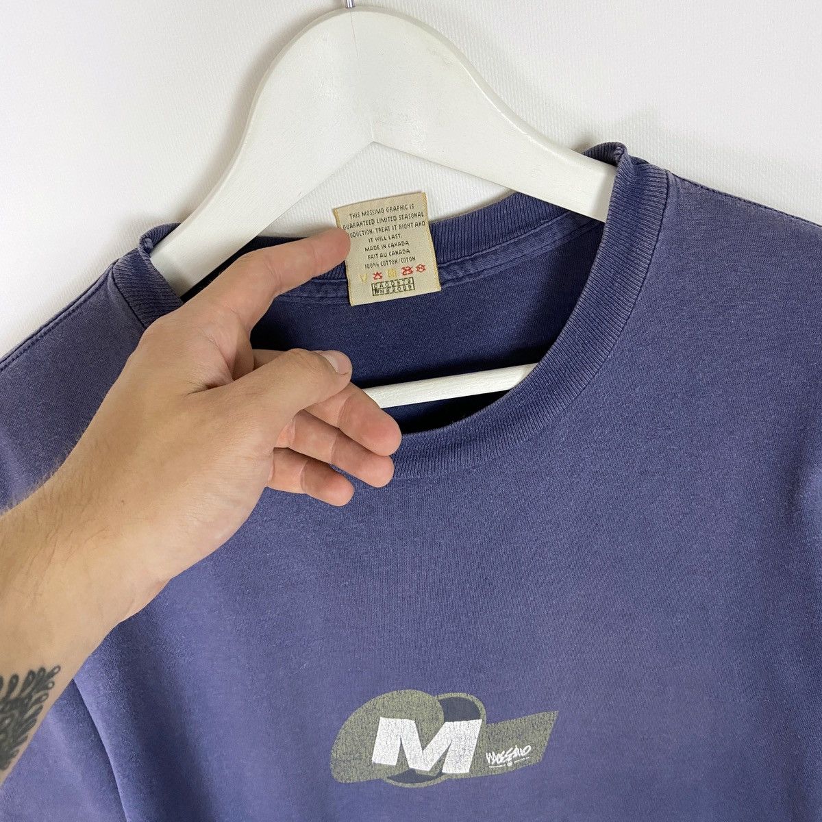 Mossimo Vintage 90s Mossimo Bog Logo Skateboarding tee rare single Size US L / EU 52-54 / 3 - 6 Thumbnail