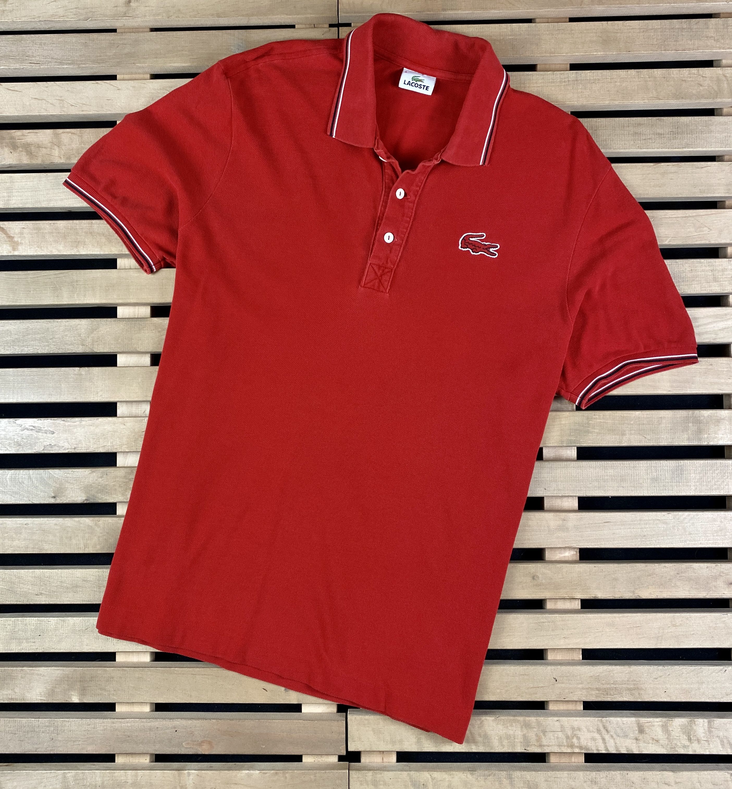 Lacoste × Vintage Mens Polo T-Shirt Lacoste Vintage Size 4 Size US M / EU 48-50 / 2 - 1 Thumbnail