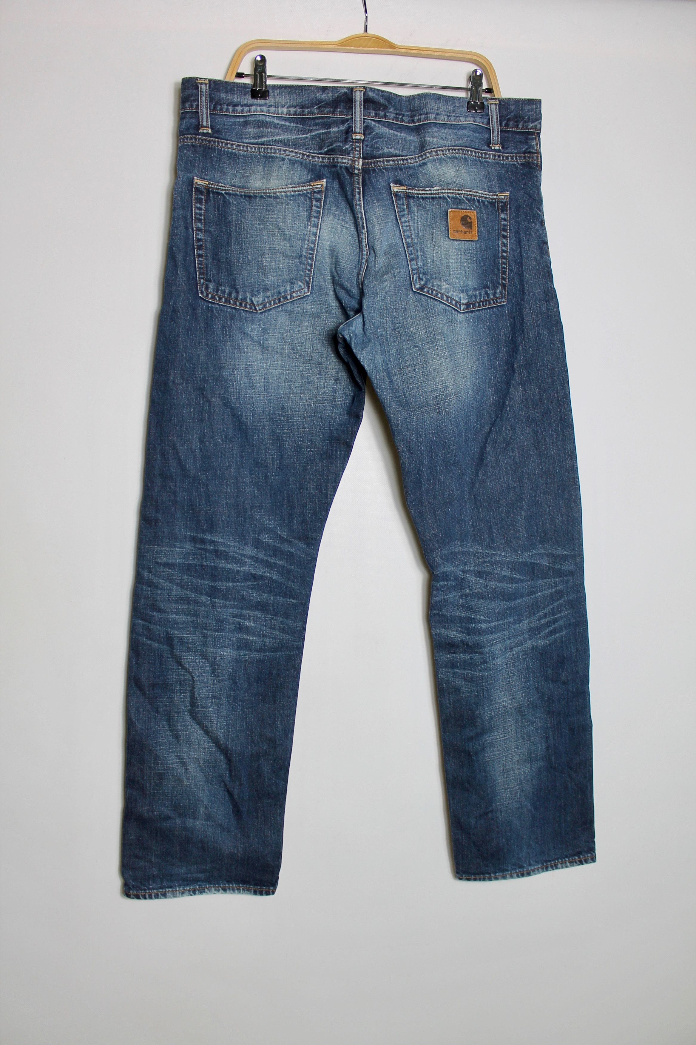 Carhartt Vintage 36 x 32 CARHARTT Distressed Denim Pants Washed Blue Size US 37 - 9 Thumbnail