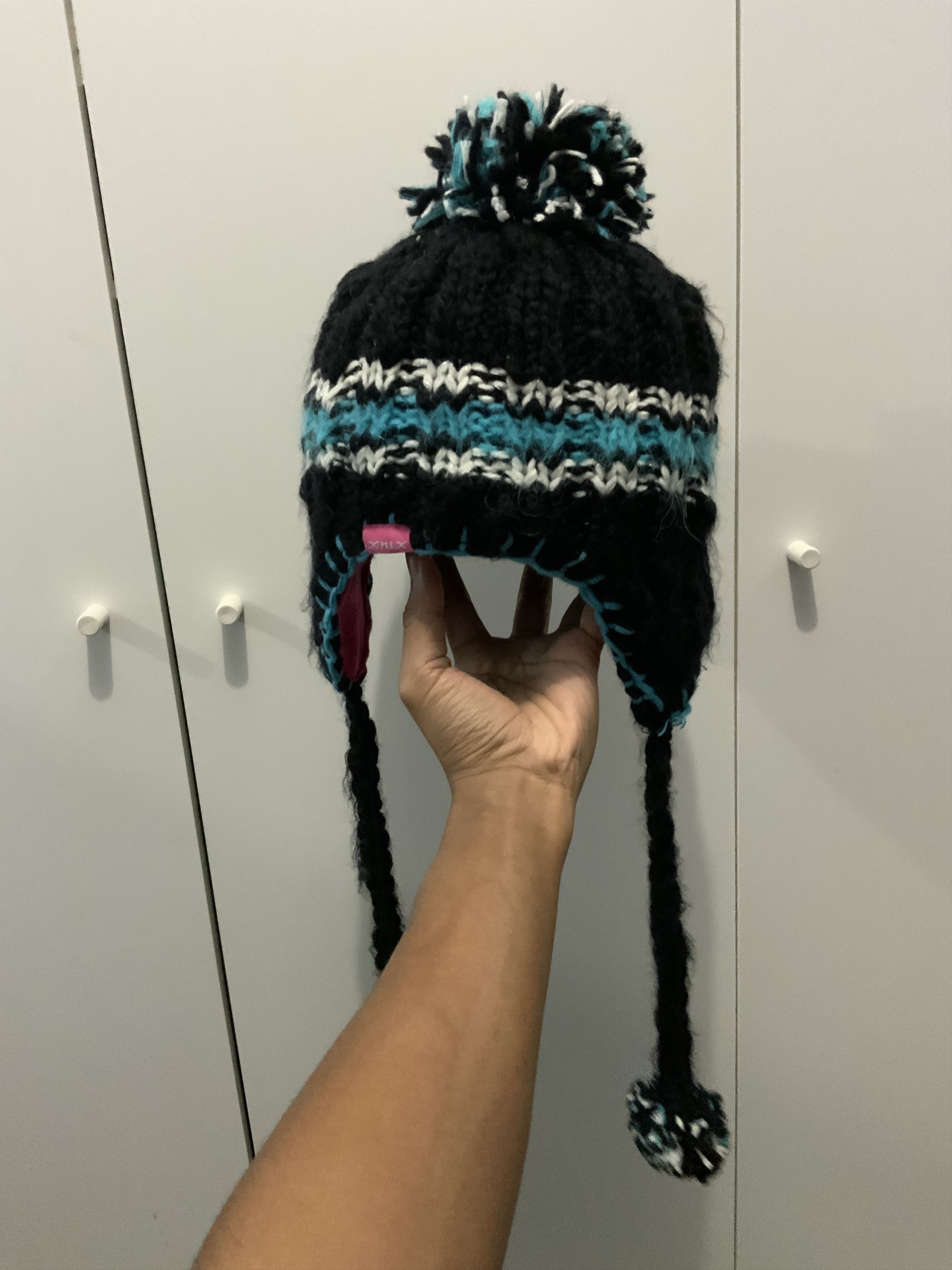 Japanese Brand XniX Cross Stitch Winter Hat Size ONE SIZE - 1 Thumbnail