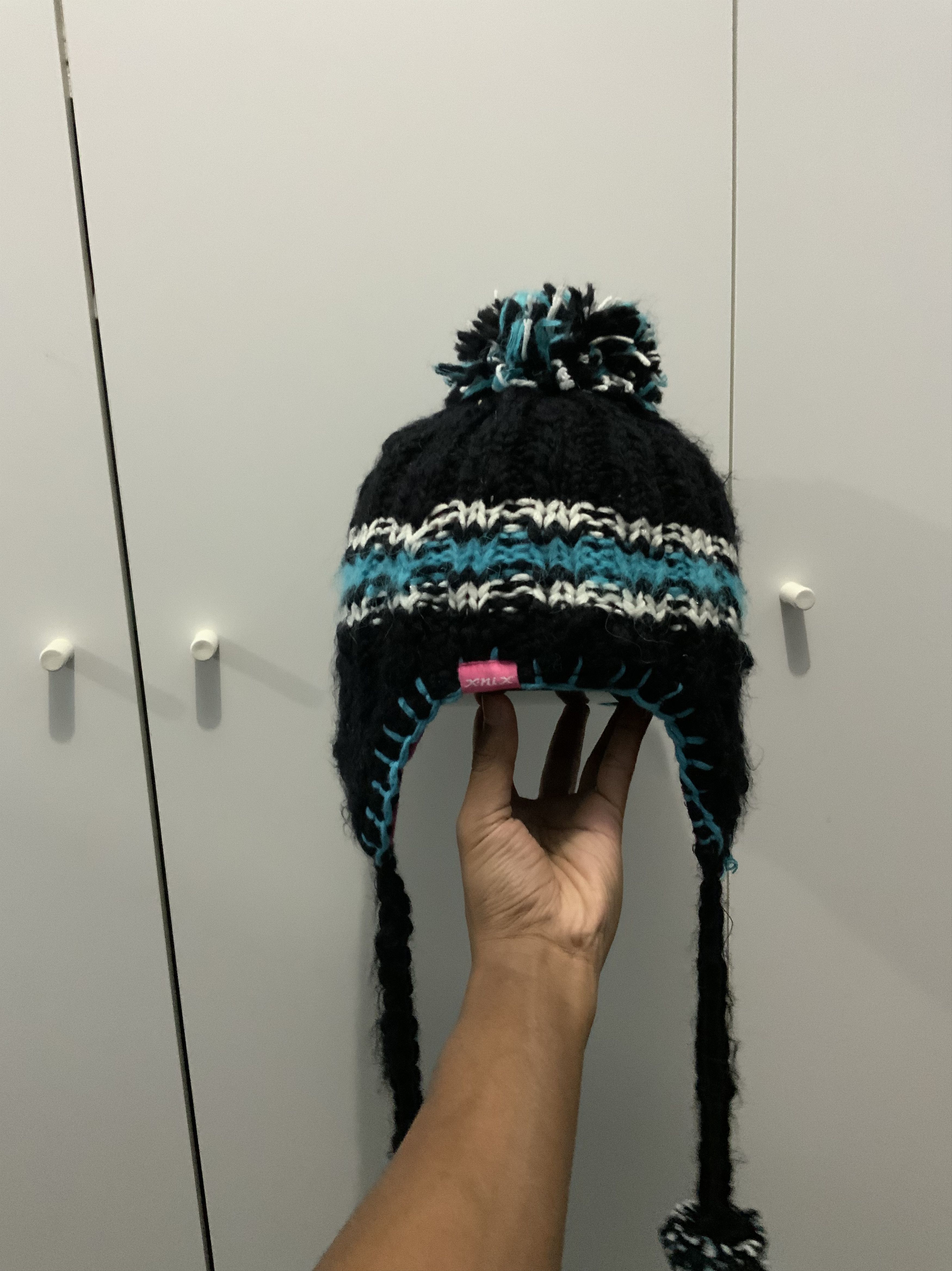 Japanese Brand XniX Cross Stitch Winter Hat Size ONE SIZE - 4 Thumbnail