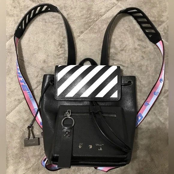 Off-White OFF-WHITE Diag Leather Backpack Size ONE SIZE - 1 Thumbnail