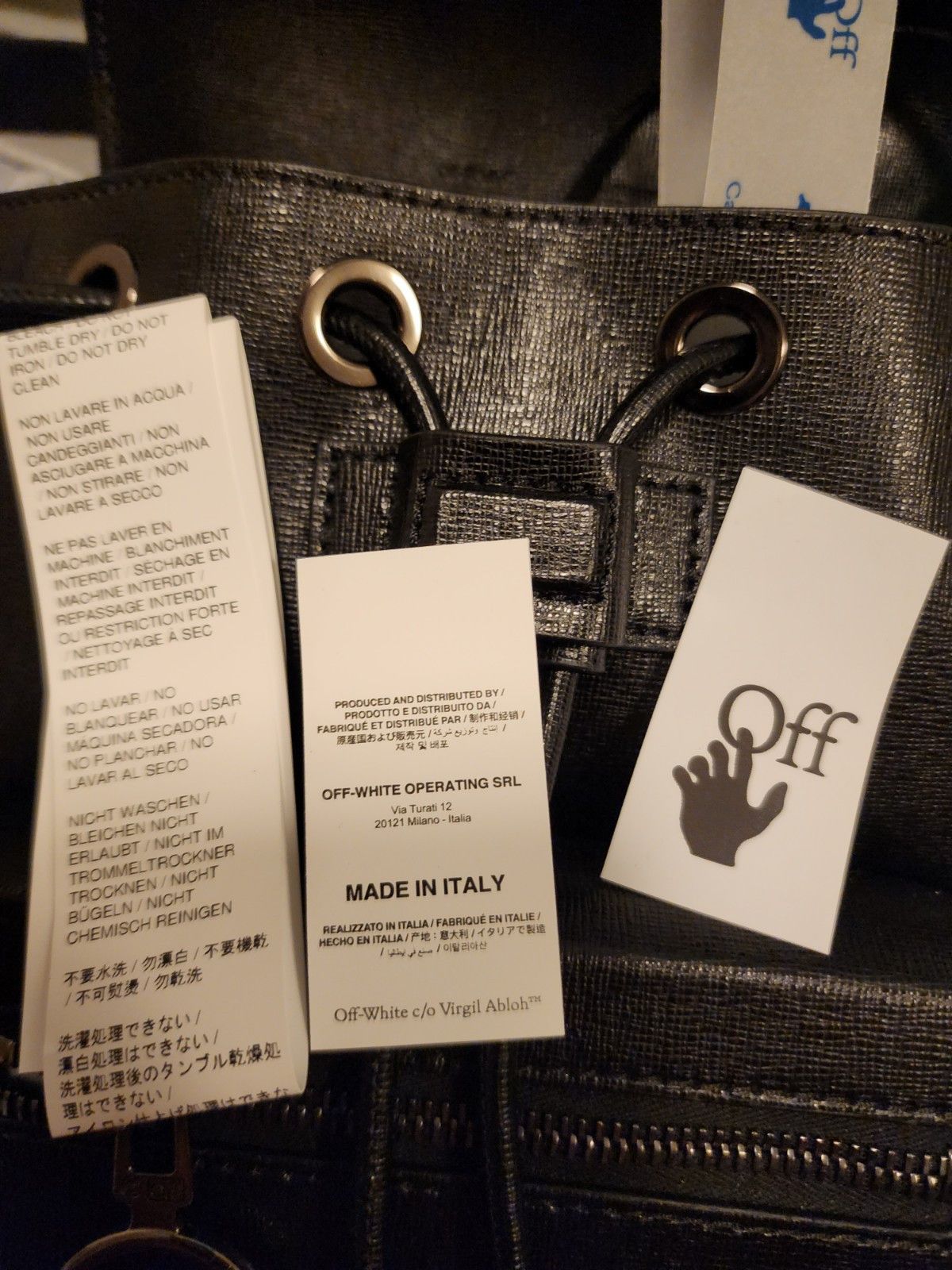 Off-White OFF-WHITE Diag Leather Backpack Size ONE SIZE - 18 Thumbnail