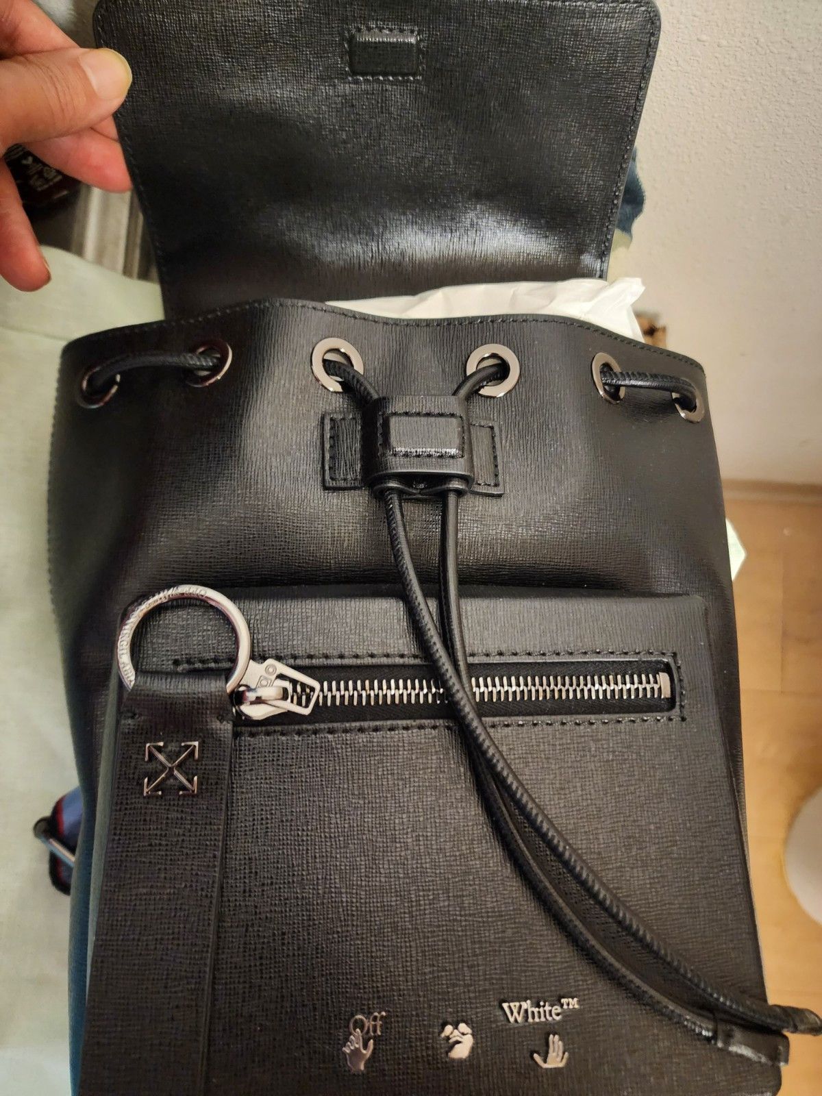 Off-White OFF-WHITE Diag Leather Backpack Size ONE SIZE - 3 Thumbnail