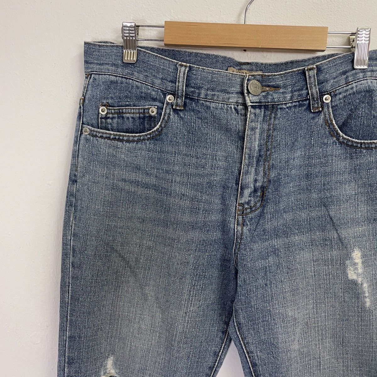 Japanese Brand Vintage Proportion Distressed Denim Jeans Size US 32 / EU 48 - 3 Thumbnail