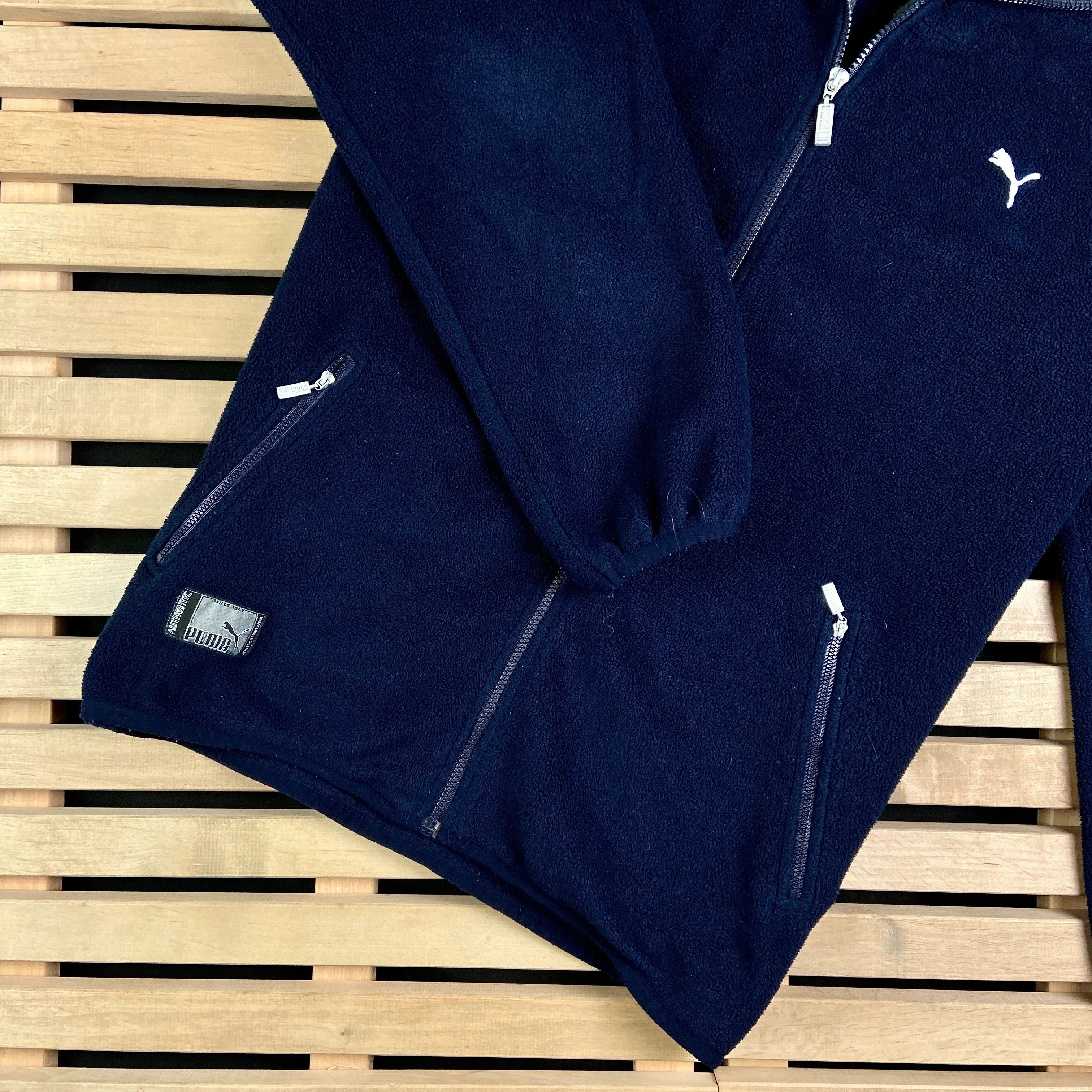 Puma × Vintage Mens Fleece Jacket Puma Vintage Size L Size US L / EU 52-54 / 3 - 3 Thumbnail