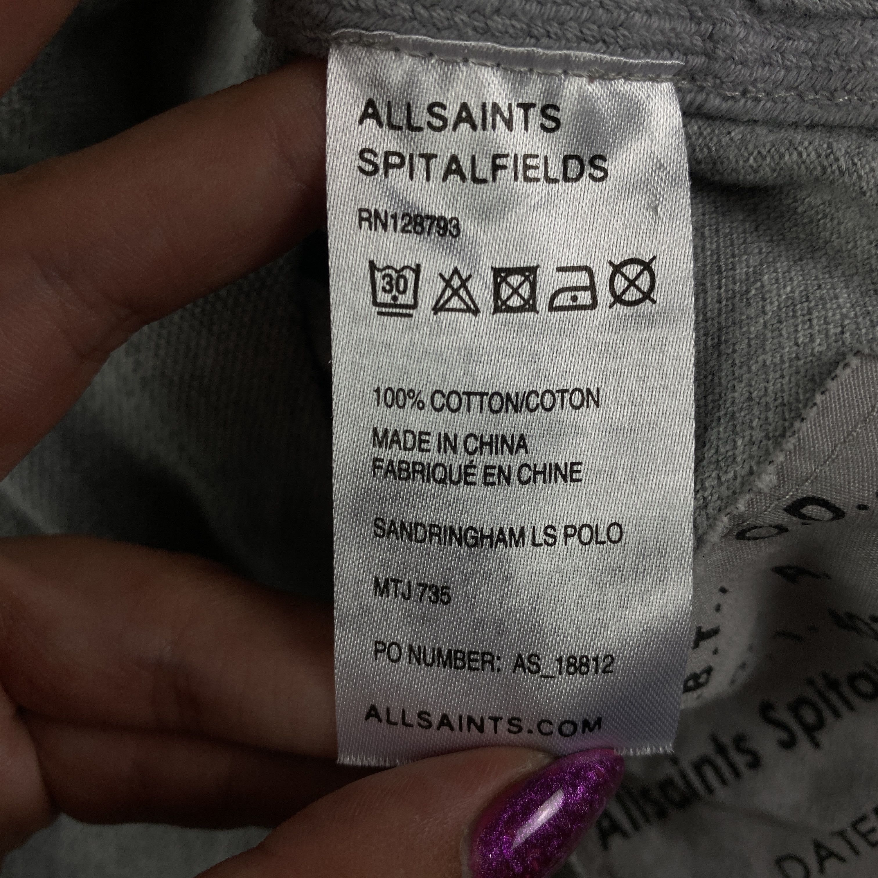 Allsaints Mens Long Sleeve Allsaints Size XS Size US XS / EU 42 / 0 - 8 Thumbnail