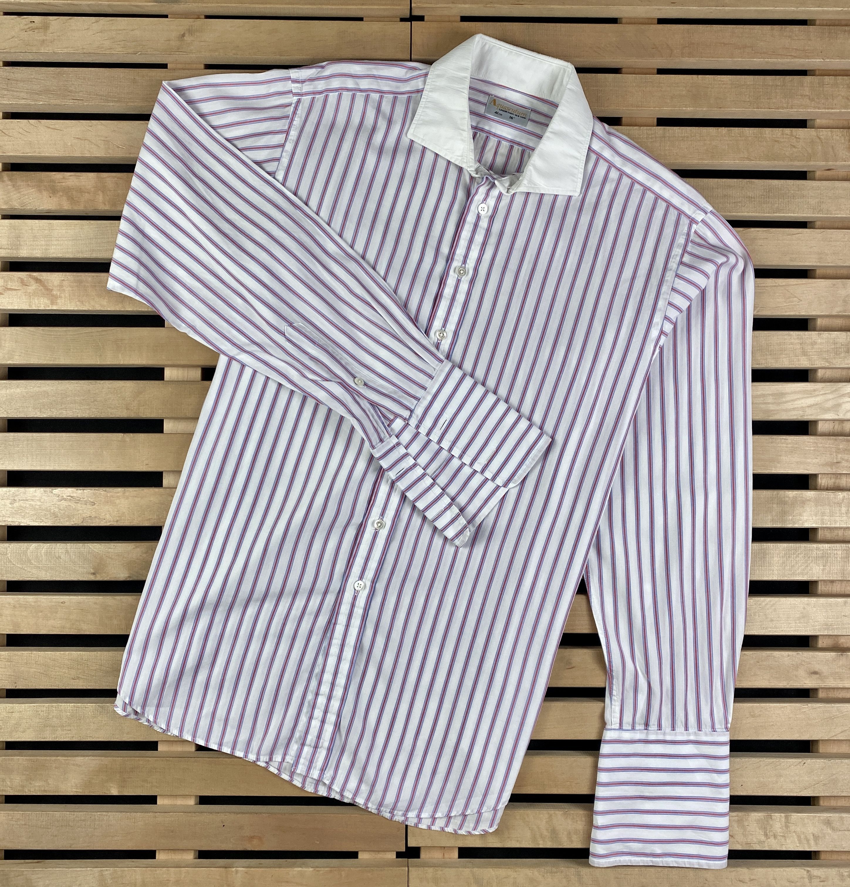 Aquascutum Mens Shirt Long Sleeve Aquascutum Size 41/16 Size US S / EU 44-46 / 1 - 1 Thumbnail