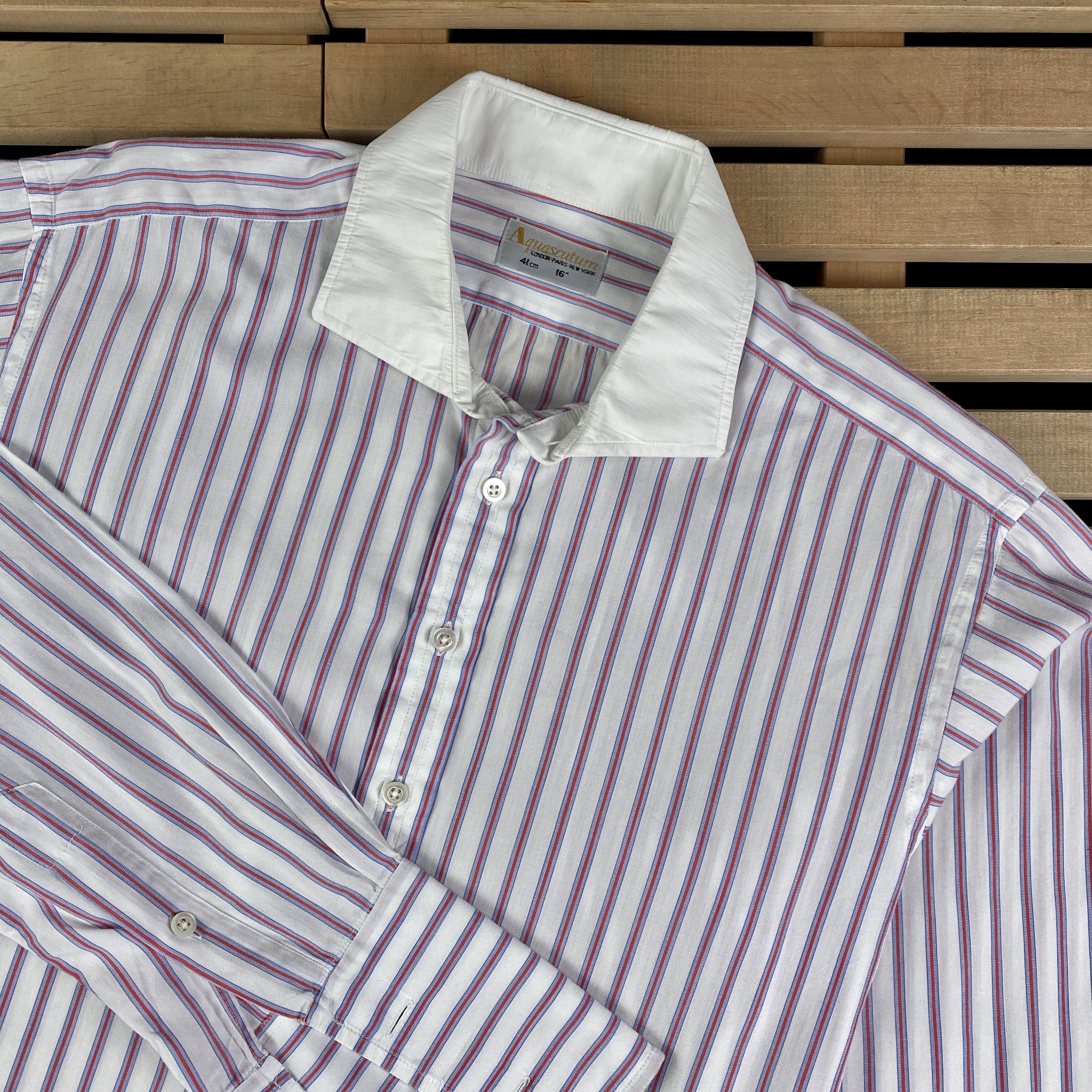 Aquascutum Mens Shirt Long Sleeve Aquascutum Size 41/16 Size US S / EU 44-46 / 1 - 2 Thumbnail