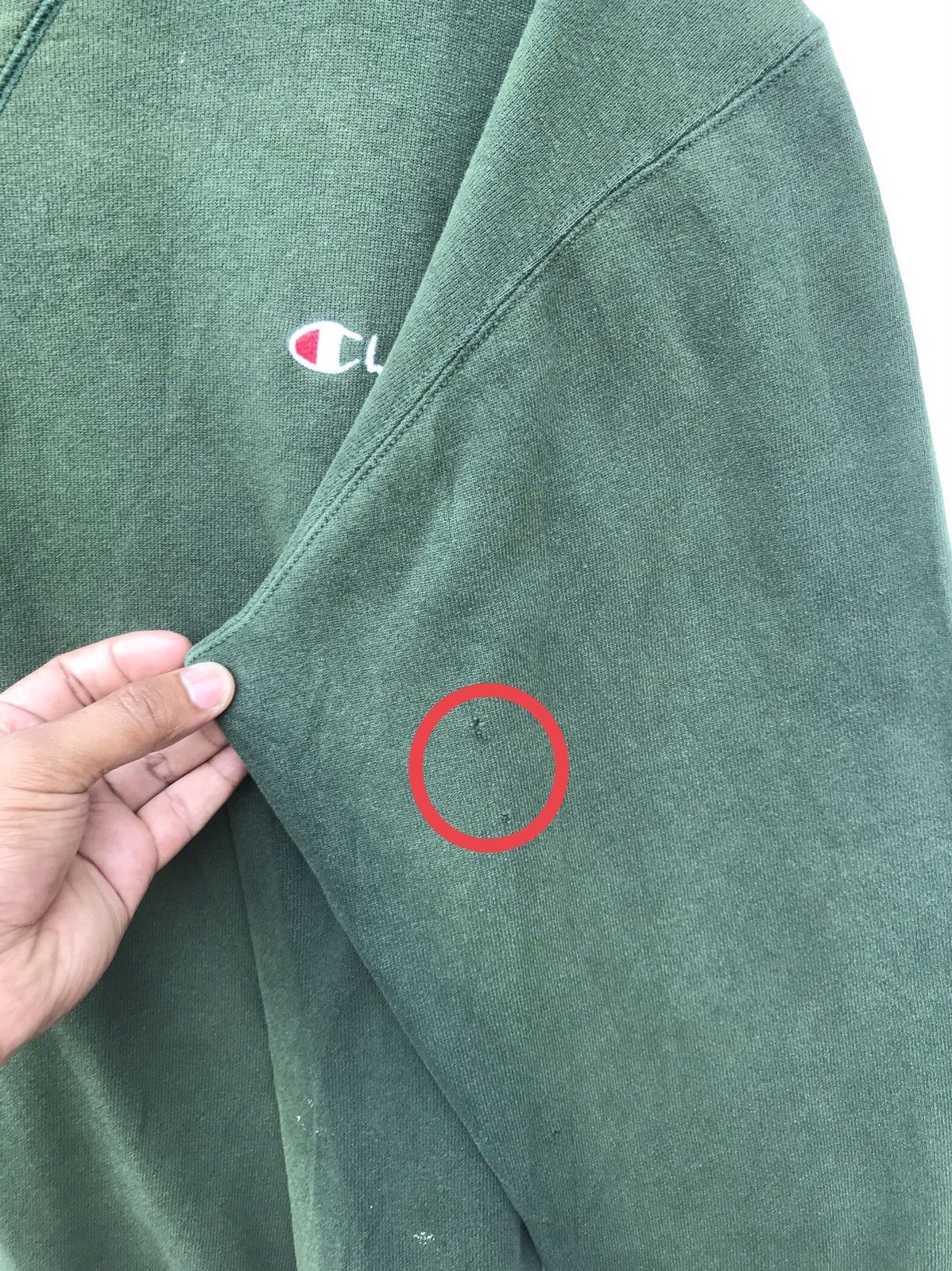 Champion × Vintage Vintage Champion Small Logo Sweatshirt Green Colour Size US L / EU 52-54 / 3 - 9 Thumbnail
