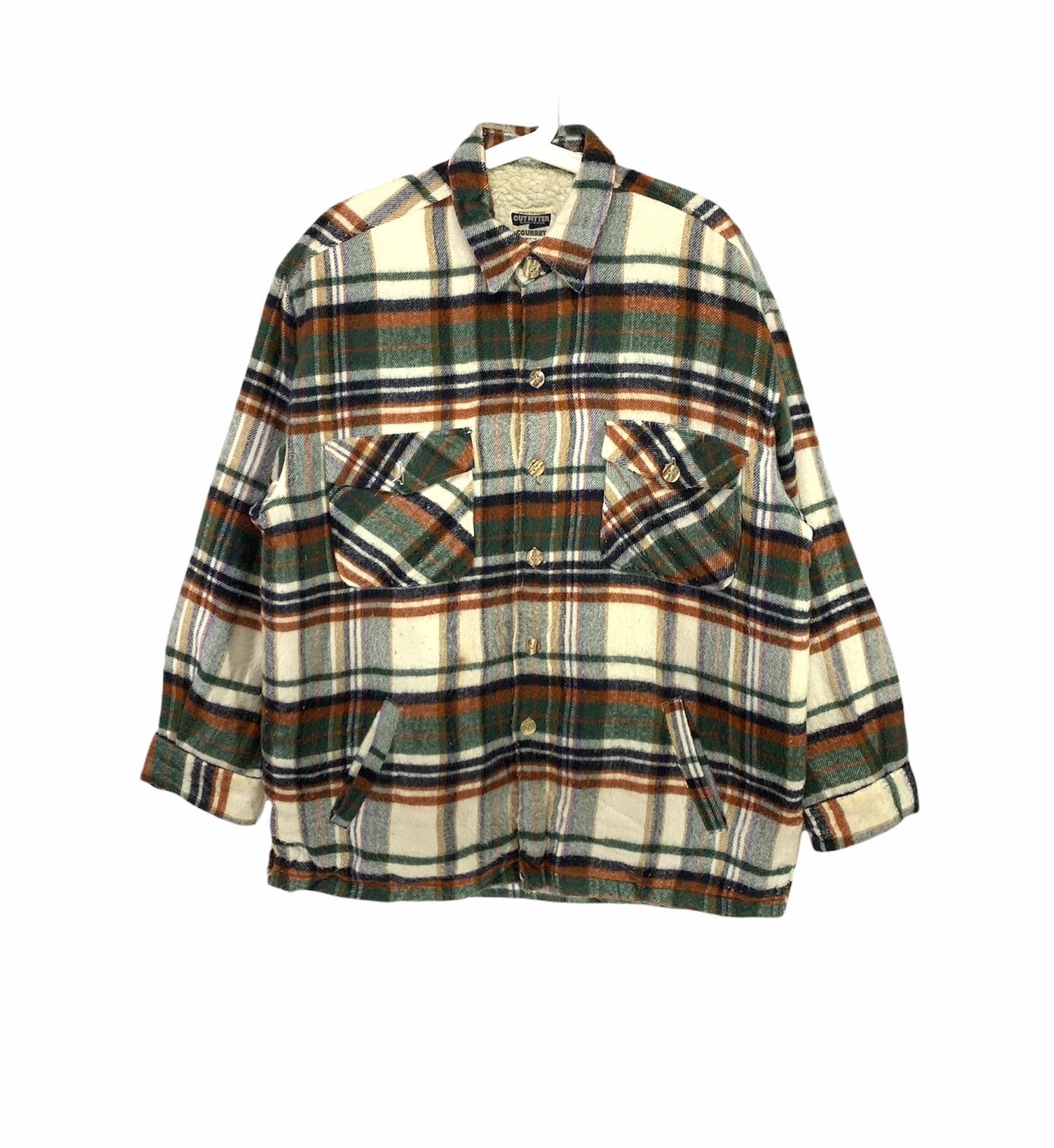 2000s Outfitter plaid sherpa lined vintage jacket