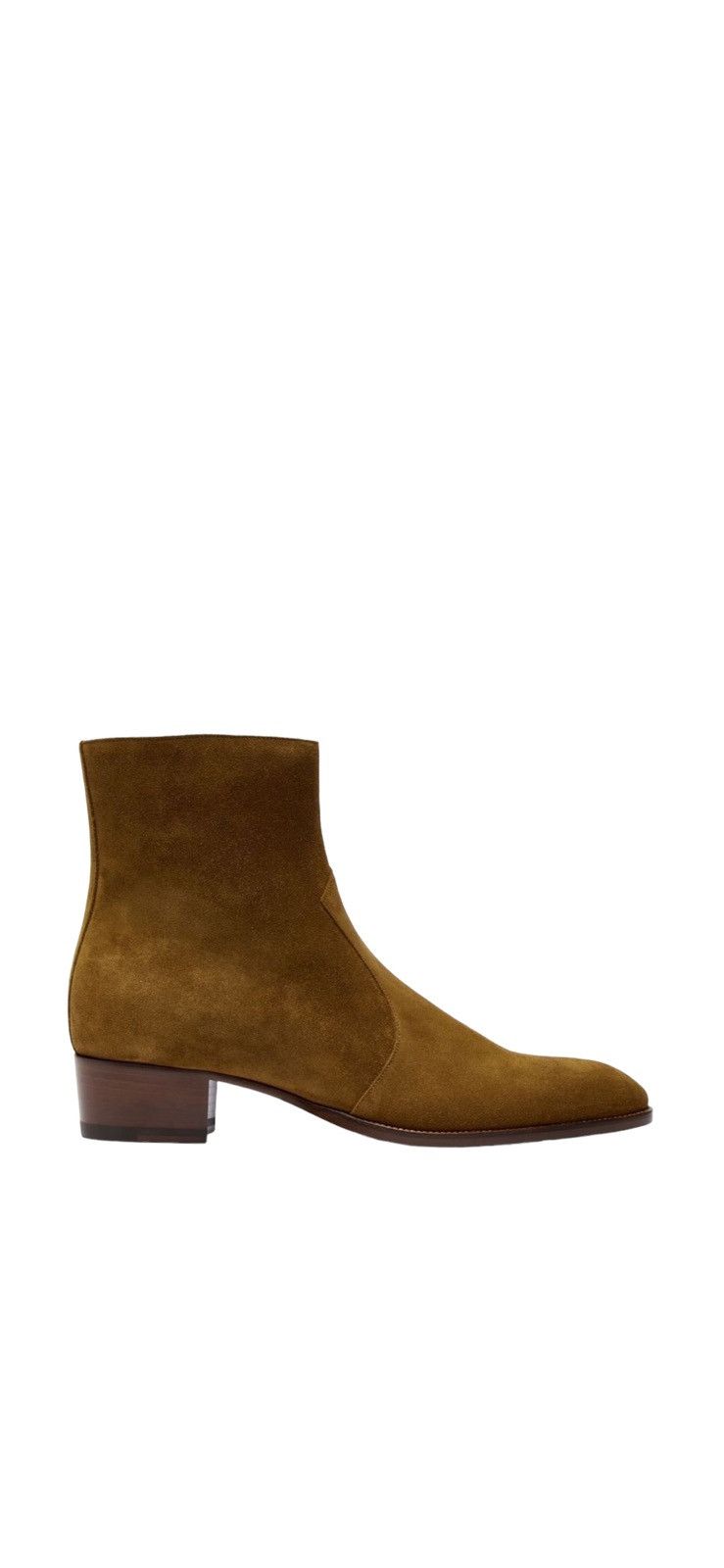 Saint Laurent Wyatt Zip Suede Boots - Main Image