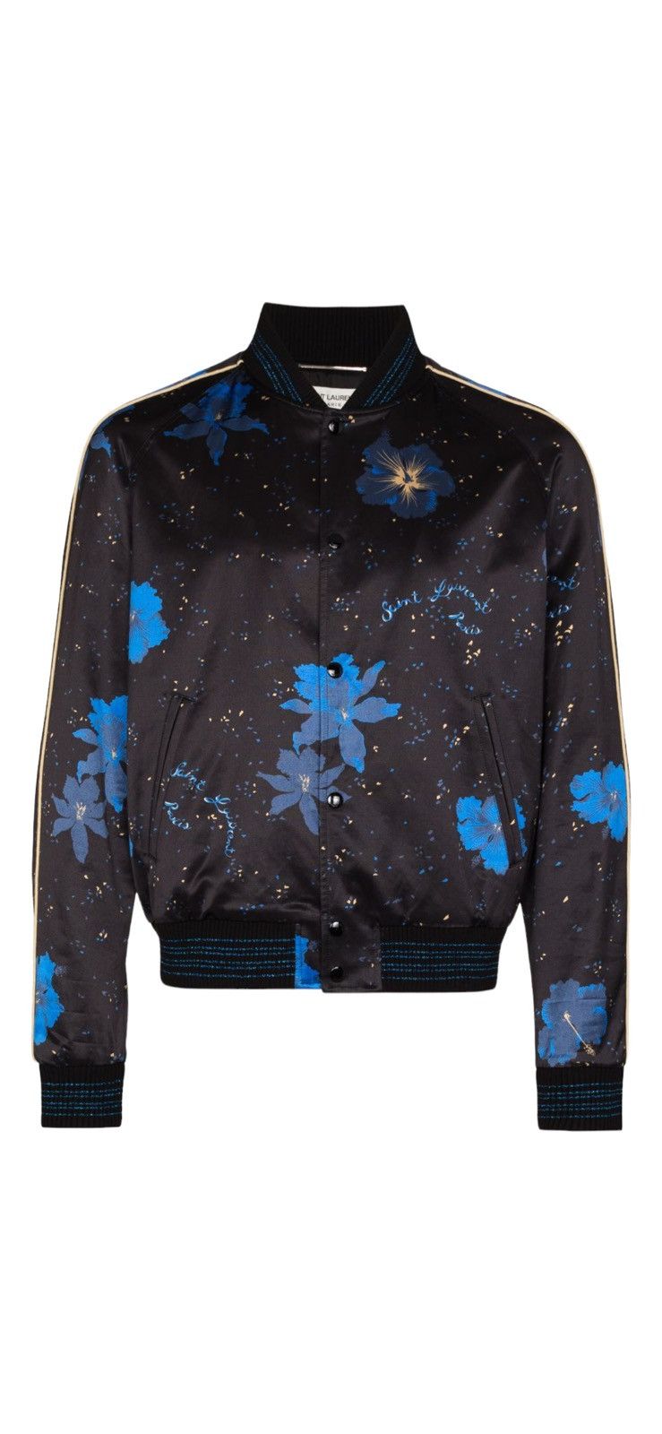 Saint Laurent Floral Print Bomber Jacket