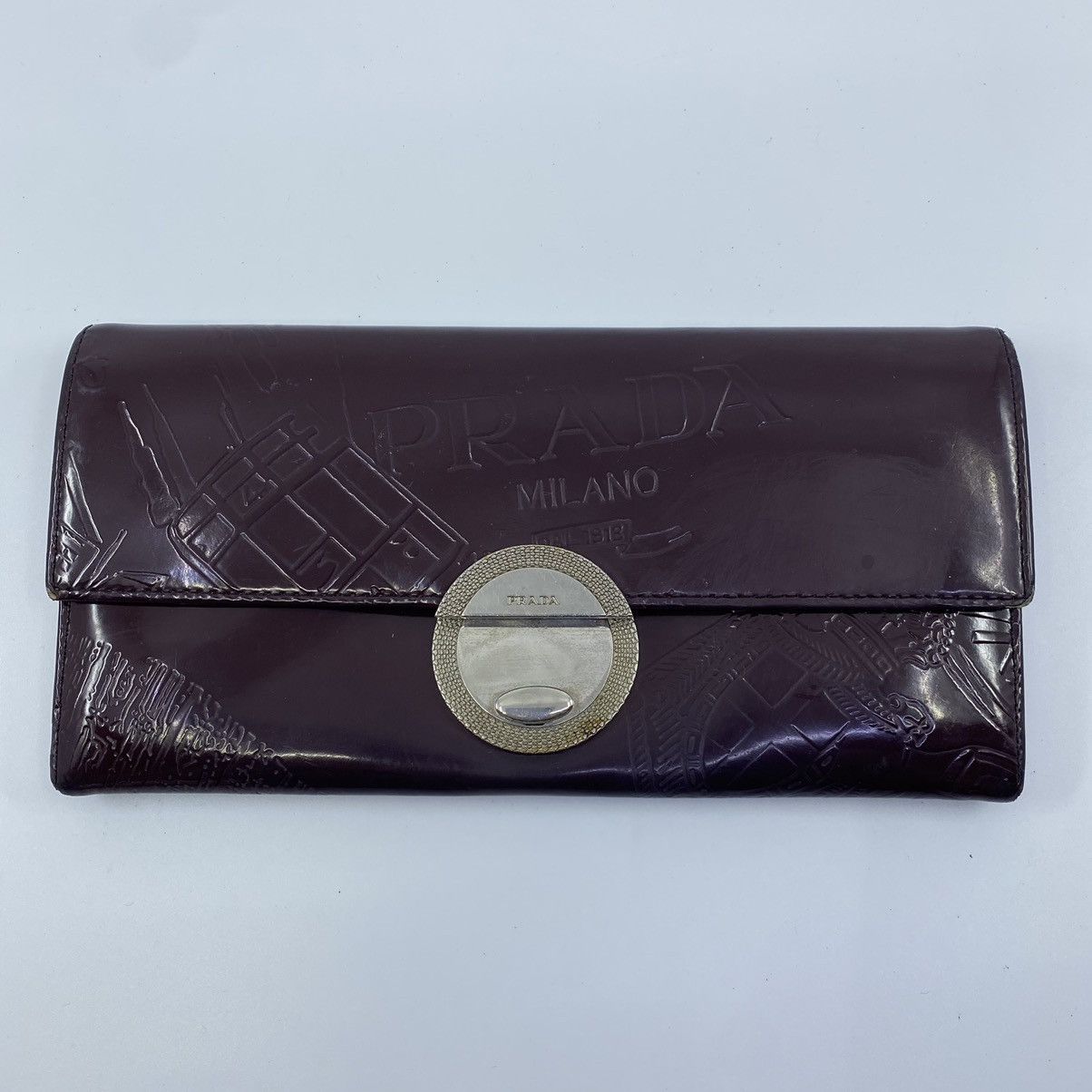 Prada Milano Vernice Viola Wallet Purse Clutch - Main Image