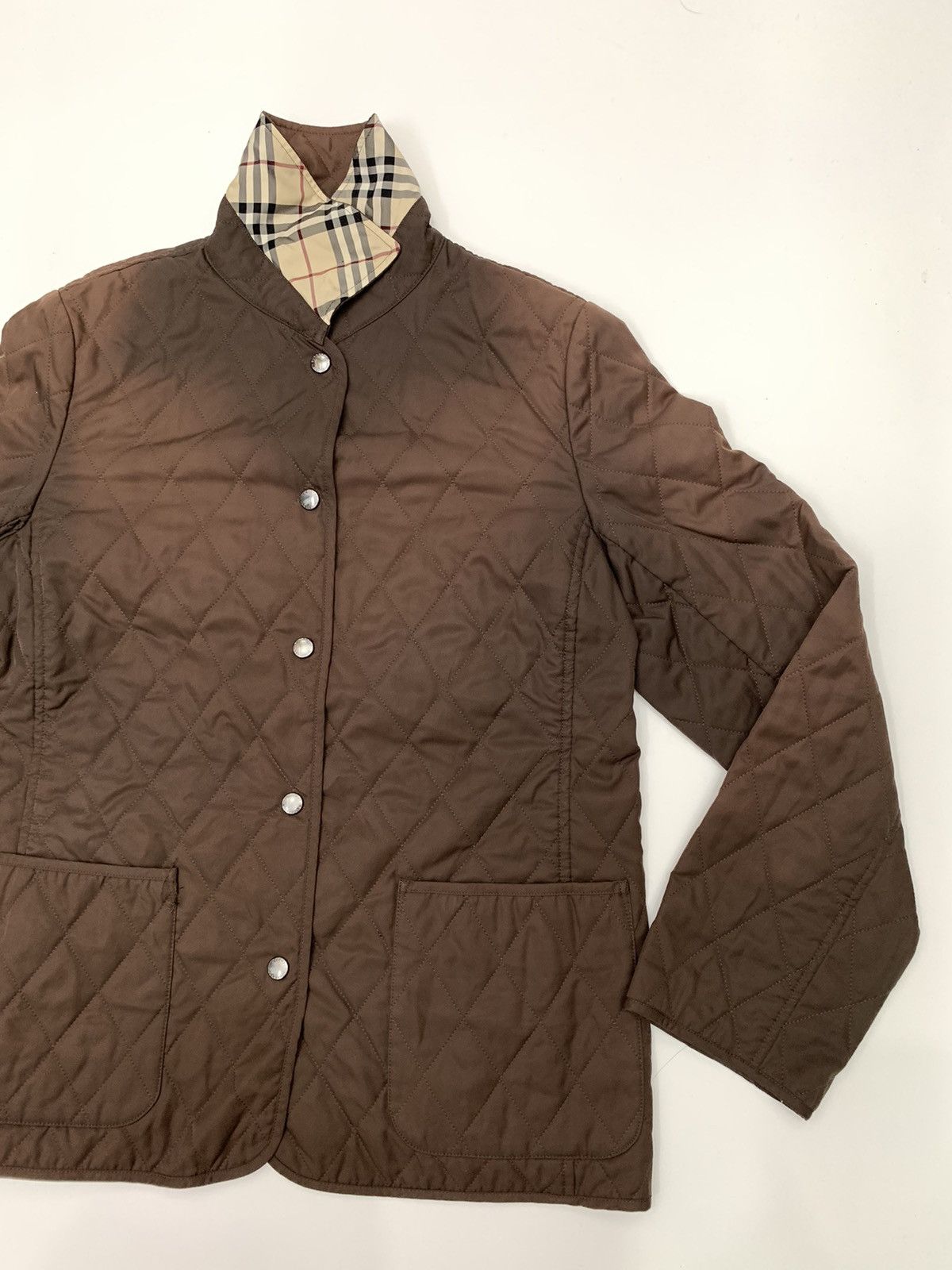 Burberry × Designer Sunfaded Burberry Thermoregulated Diamond Quilted Jacket Size US M / EU 48-50 / 2 - 8 Thumbnail