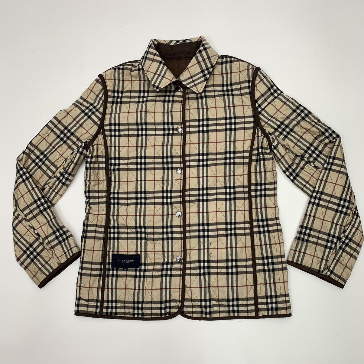 Burberry × Designer Sunfaded Burberry Thermoregulated Diamond Quilted Jacket Size US M / EU 48-50 / 2 - 6 Thumbnail