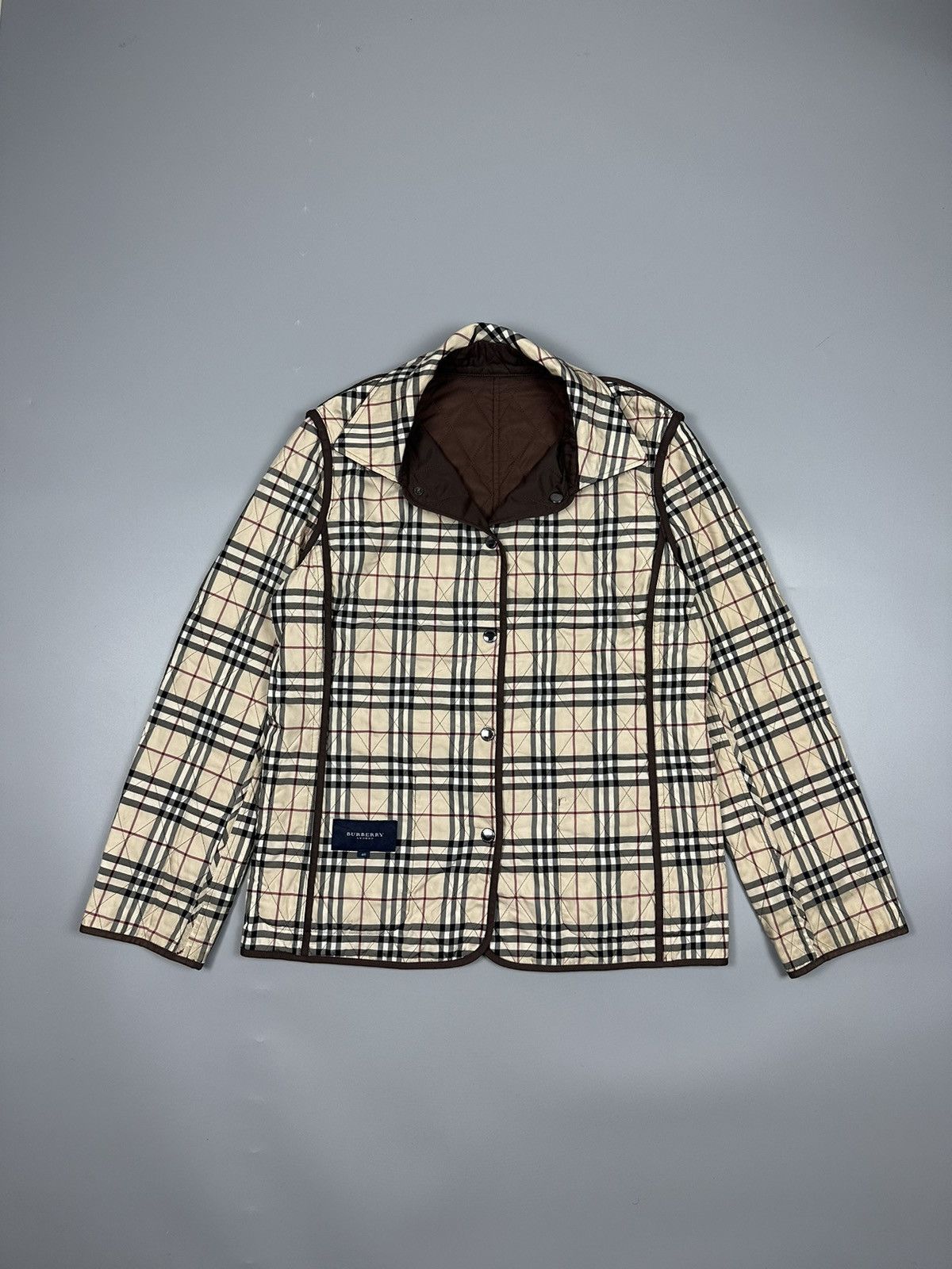 Burberry × Designer Sunfaded Burberry Thermoregulated Diamond Quilted Jacket Size US M / EU 48-50 / 2 - 1 Thumbnail