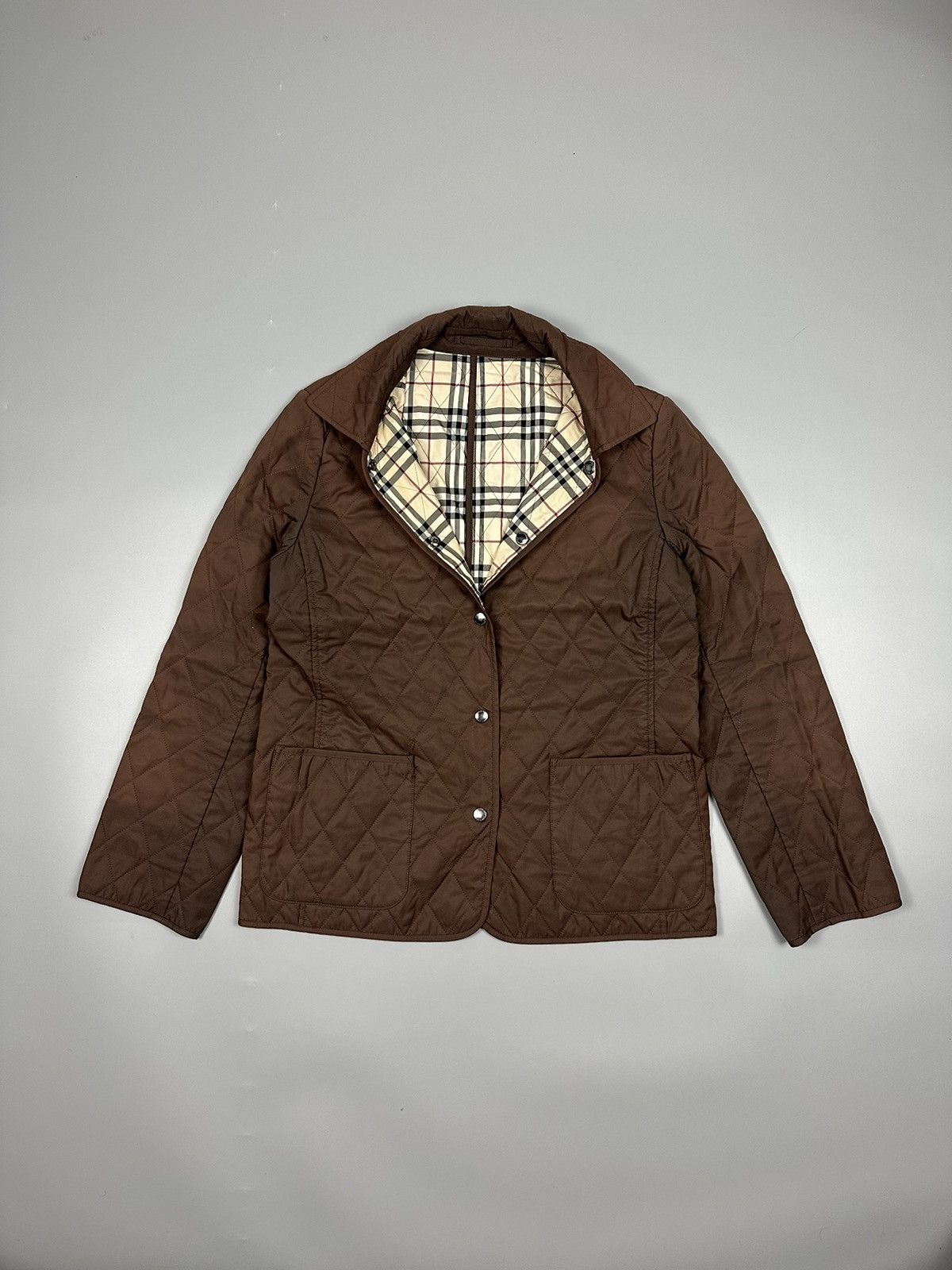 Burberry × Designer Sunfaded Burberry Thermoregulated Diamond Quilted Jacket Size US M / EU 48-50 / 2 - 3 Thumbnail