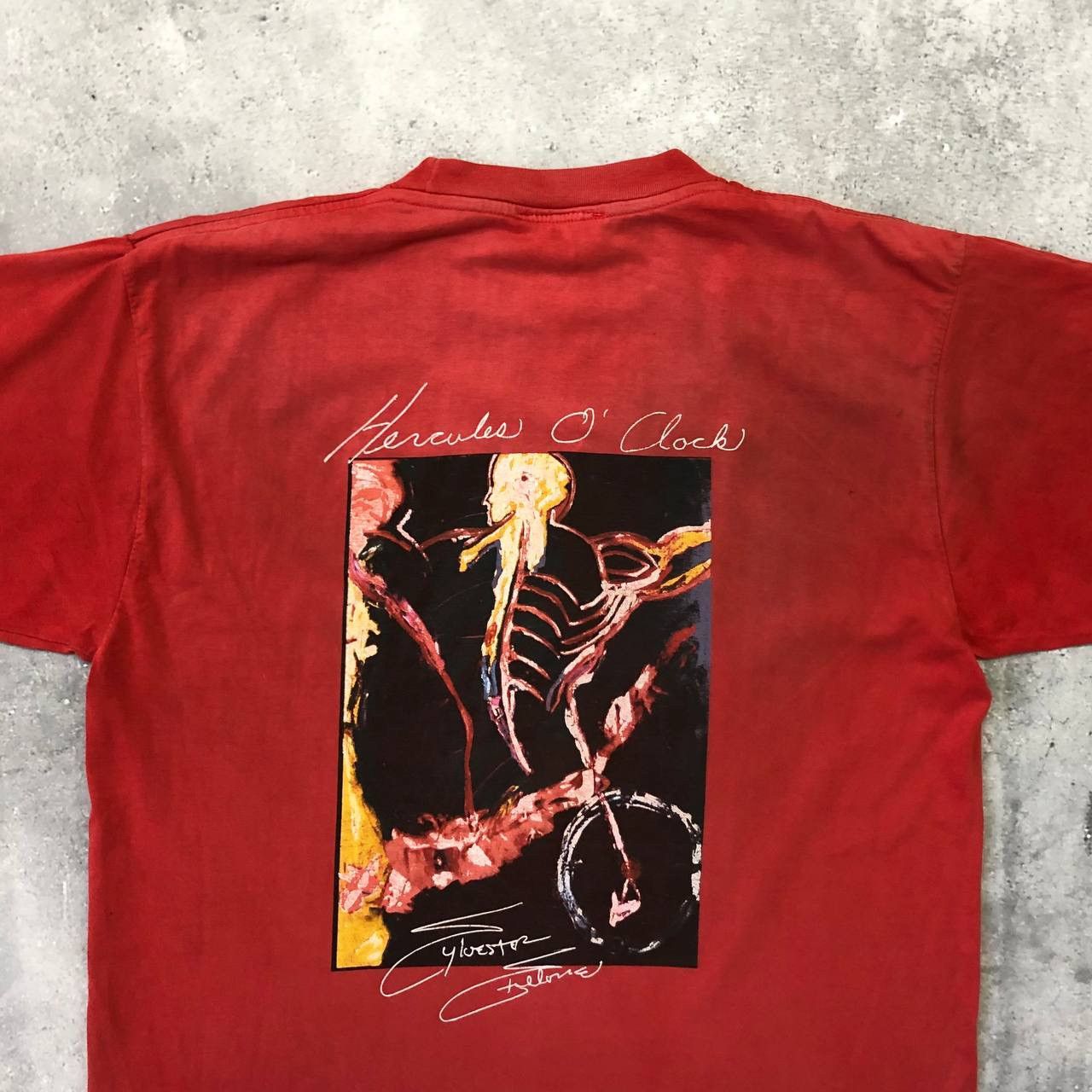 Planet Hollywood Vintage 90s Planet Hollywood Sylvester Stallone T Shirt Red Size US L / EU 52-54 / 3 - 12 Thumbnail