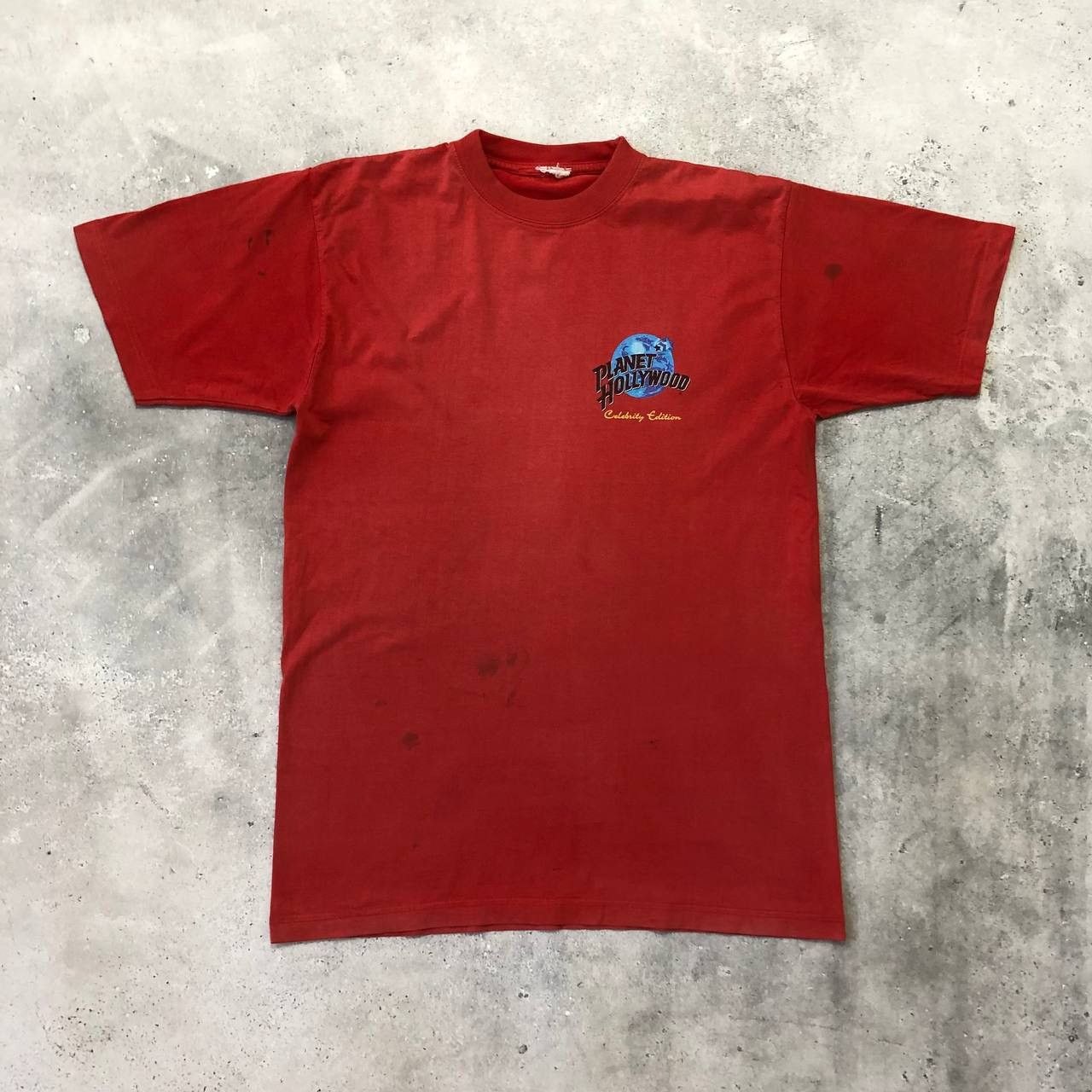 Planet Hollywood Vintage 90s Planet Hollywood Sylvester Stallone T Shirt Red Size US L / EU 52-54 / 3 - 2 Thumbnail