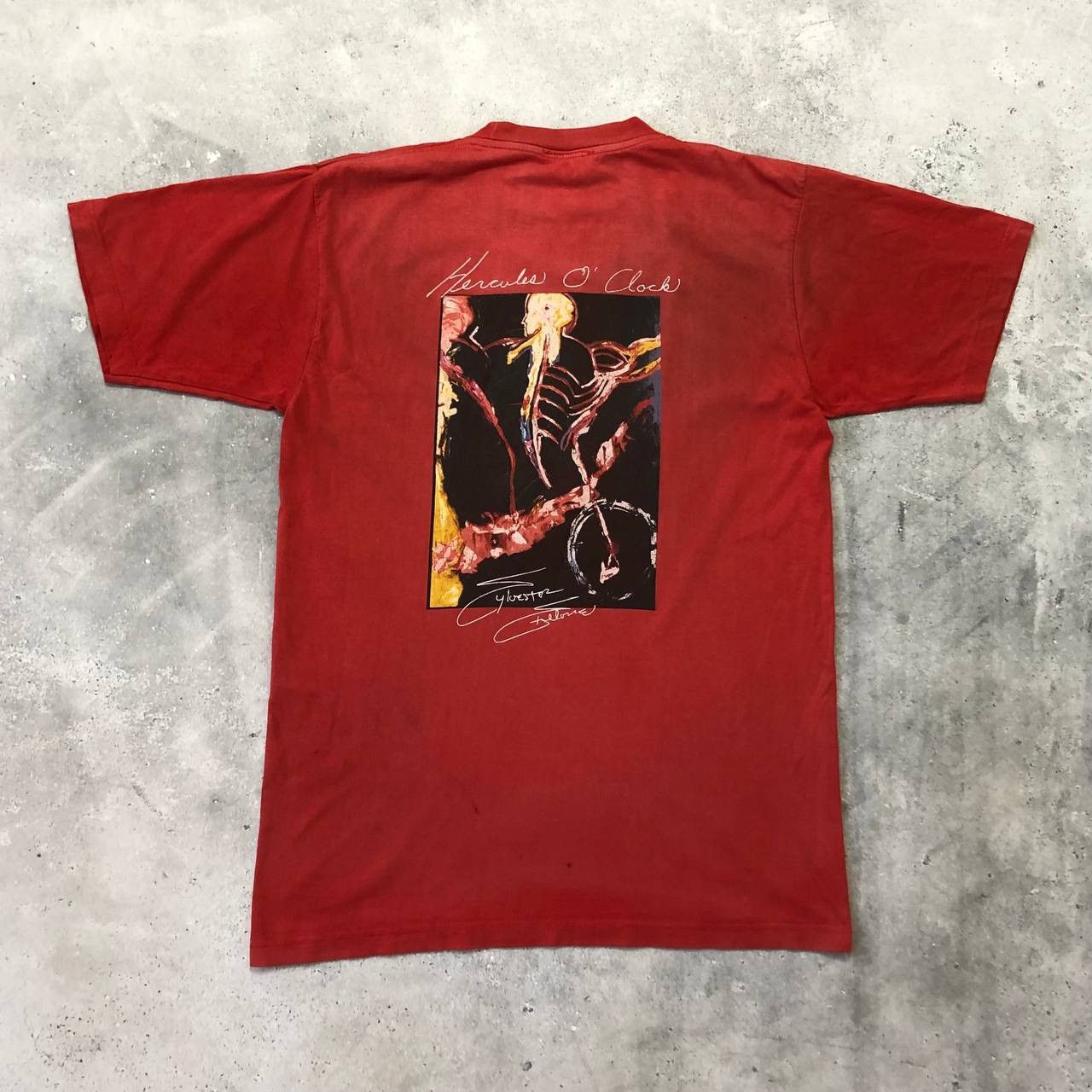 Planet Hollywood Vintage 90s Planet Hollywood Sylvester Stallone T Shirt Red Size US L / EU 52-54 / 3 - 1 Thumbnail