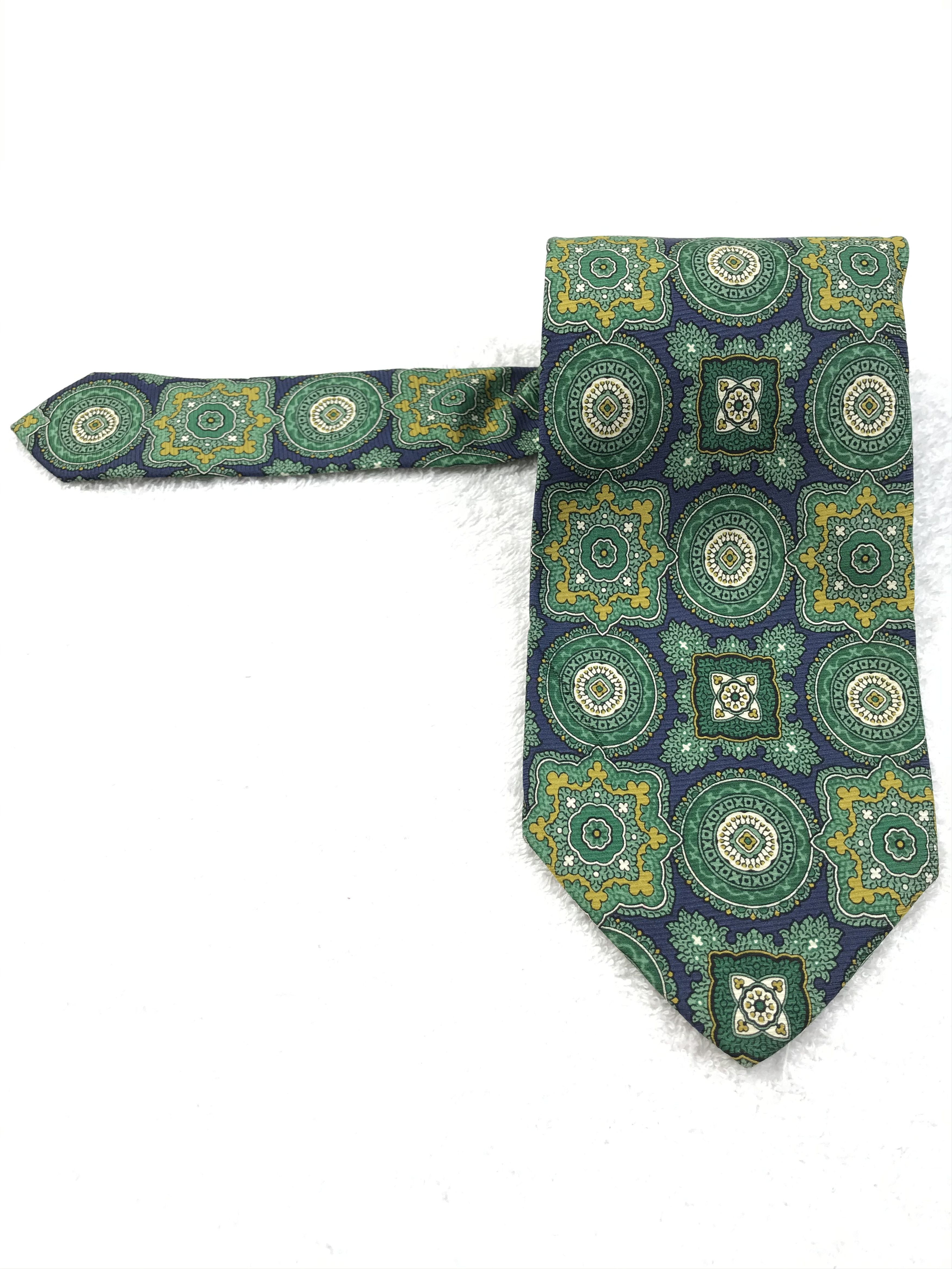 CD208 Vintage Christian Dior Necktie Pure Silk Full Monogram