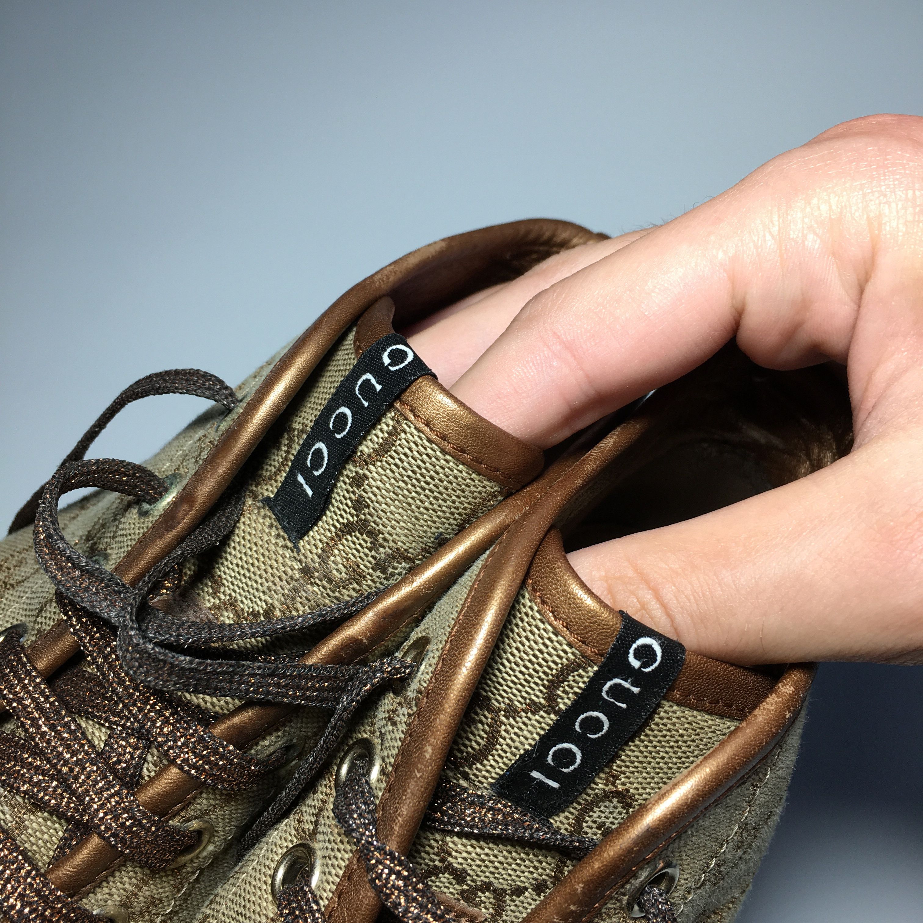 Gucci Women's Gucci GG Monogram High Top Sneakers Size 6 (EUR 35) Size US 5 / IT 35 - 6 Thumbnail