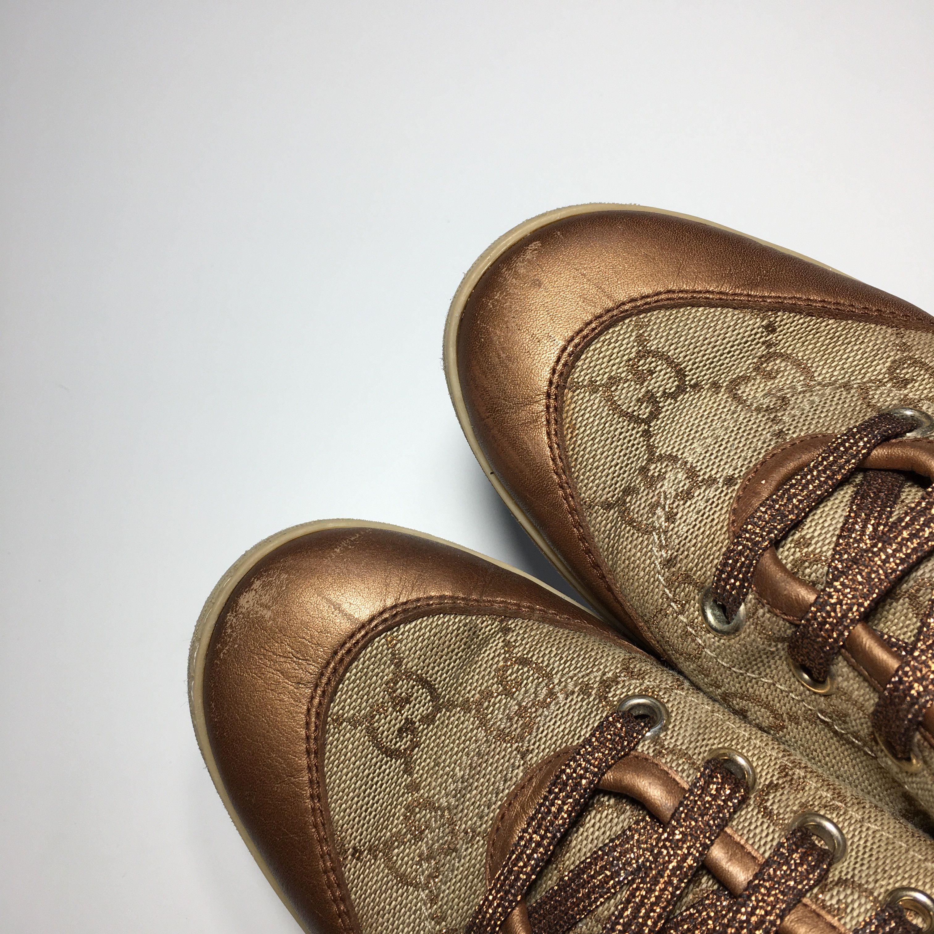 Gucci Women's Gucci GG Monogram High Top Sneakers Size 6 (EUR 35) Size US 5 / IT 35 - 13 Thumbnail