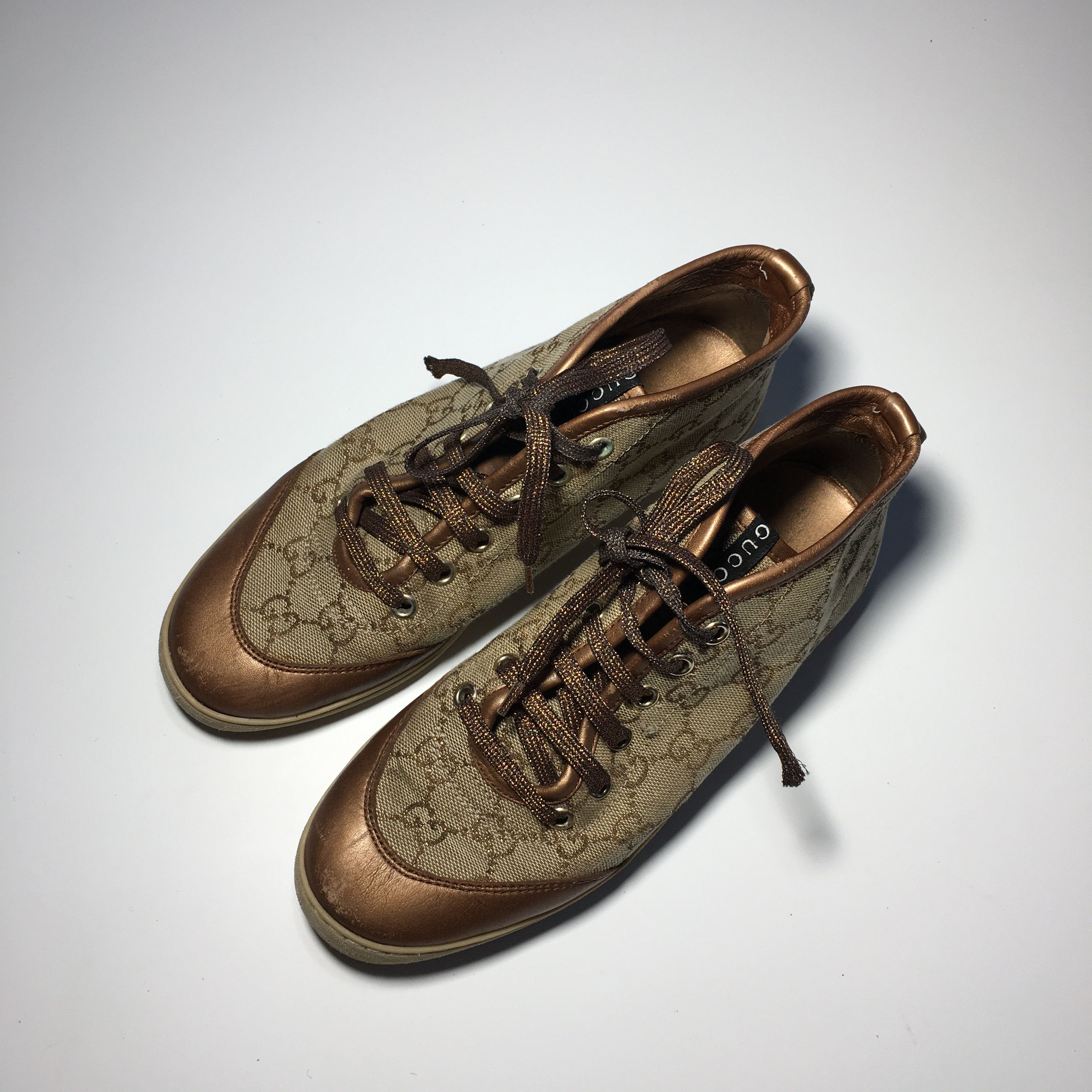 Gucci Women's Gucci GG Monogram High Top Sneakers Size 6 (EUR 35) Size US 5 / IT 35 - 4 Thumbnail