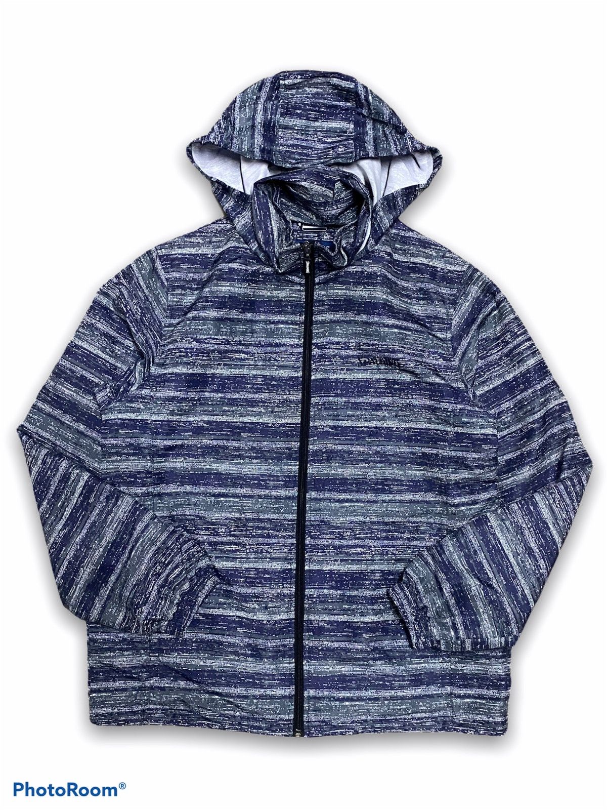 image of Spalding Windbreaker Nylon Jacket in Mix Blue, Men's (Size Large)