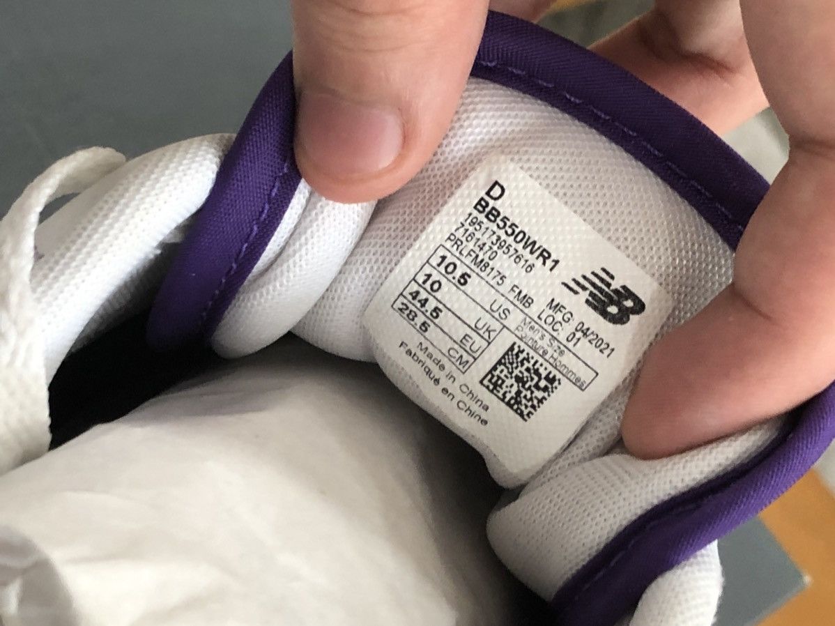 New Balance × Vintage New Balance 550 White / Purple Size US 10.5 / EU 43-44 - 8 Thumbnail