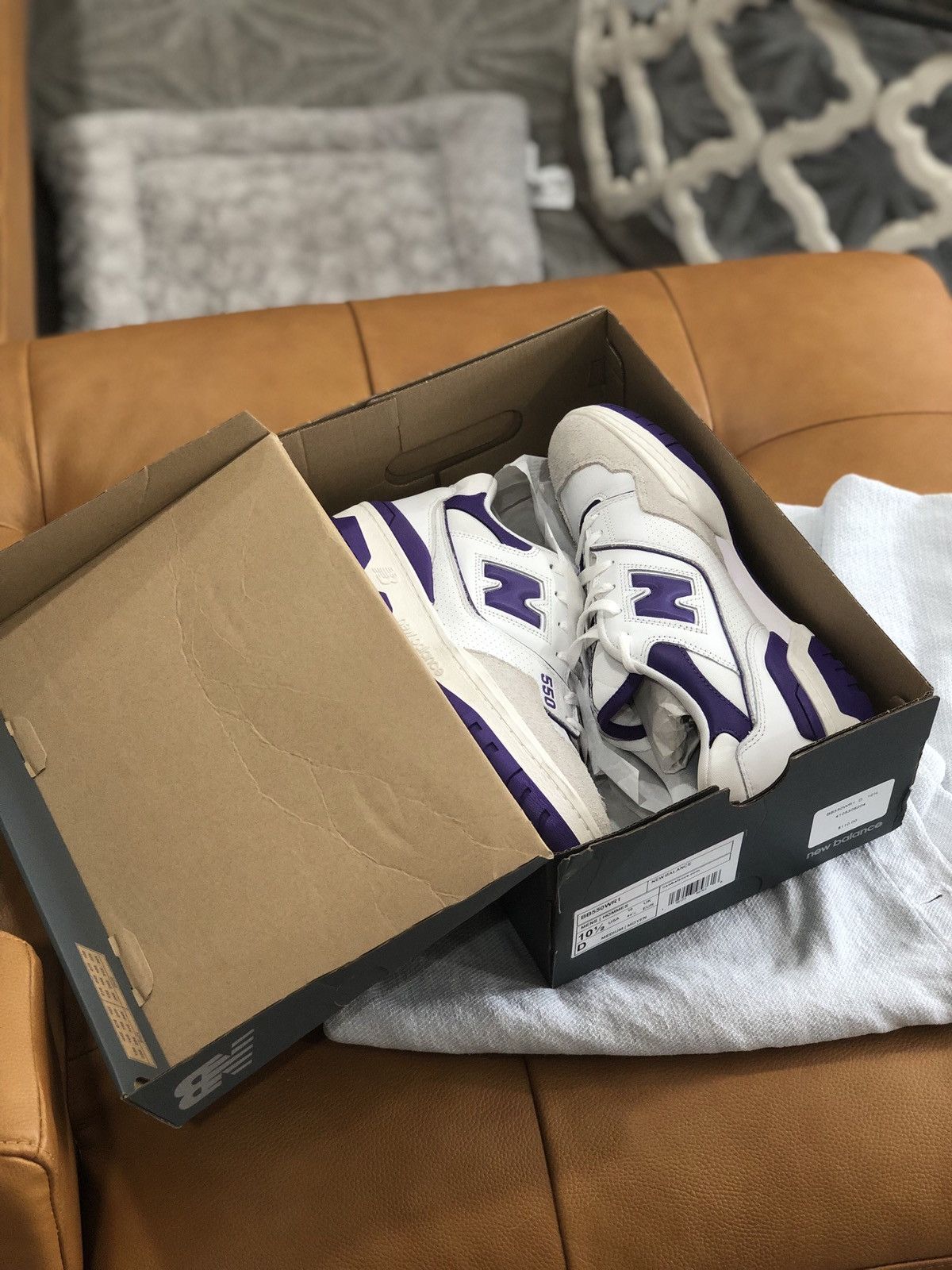 New Balance × Vintage New Balance 550 White / Purple Size US 10.5 / EU 43-44 - 10 Thumbnail
